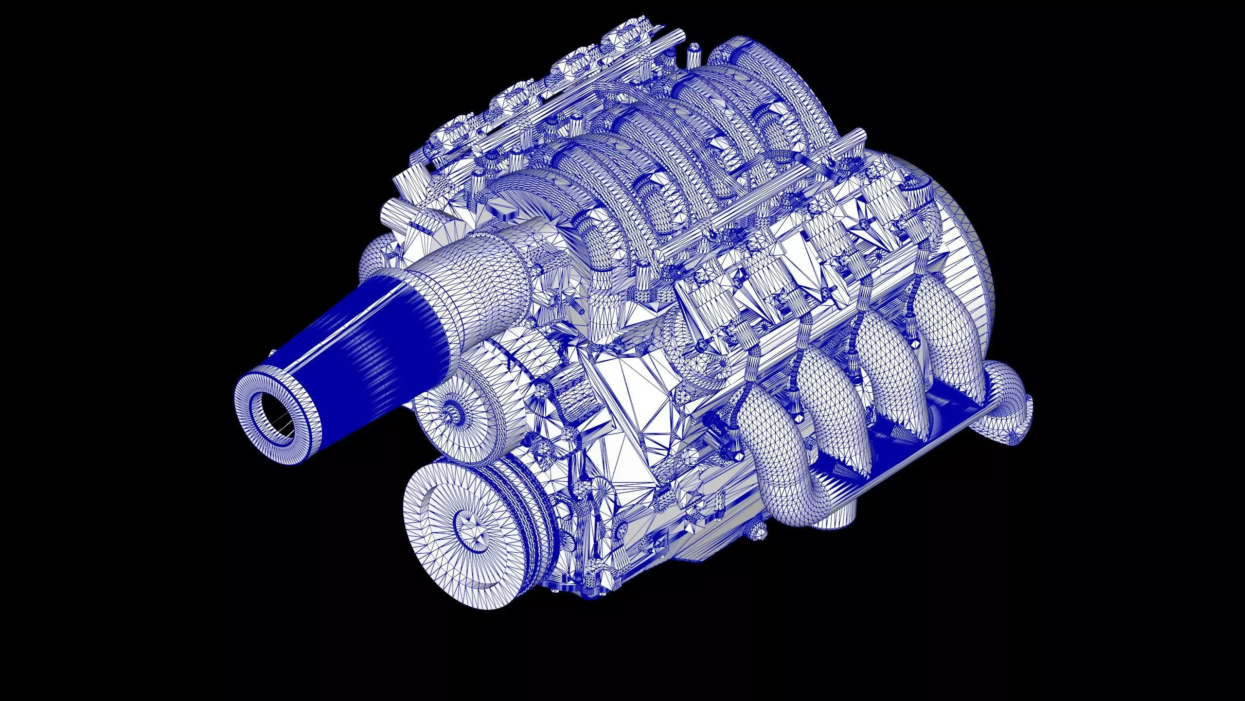 Chevy LS3 V8 Engine 3D model_11