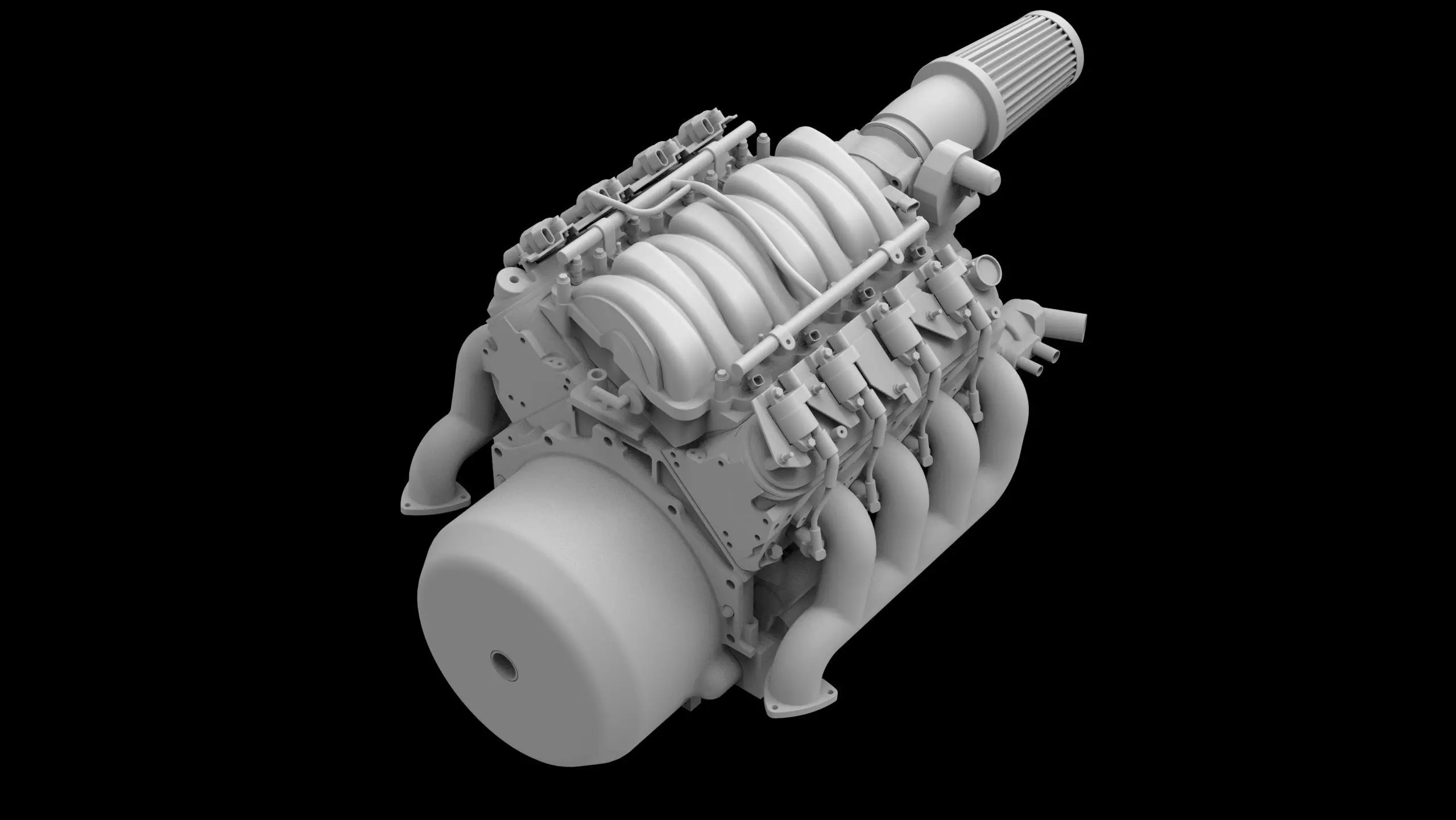 Chevy LS3 V8 Engine 3D model_9