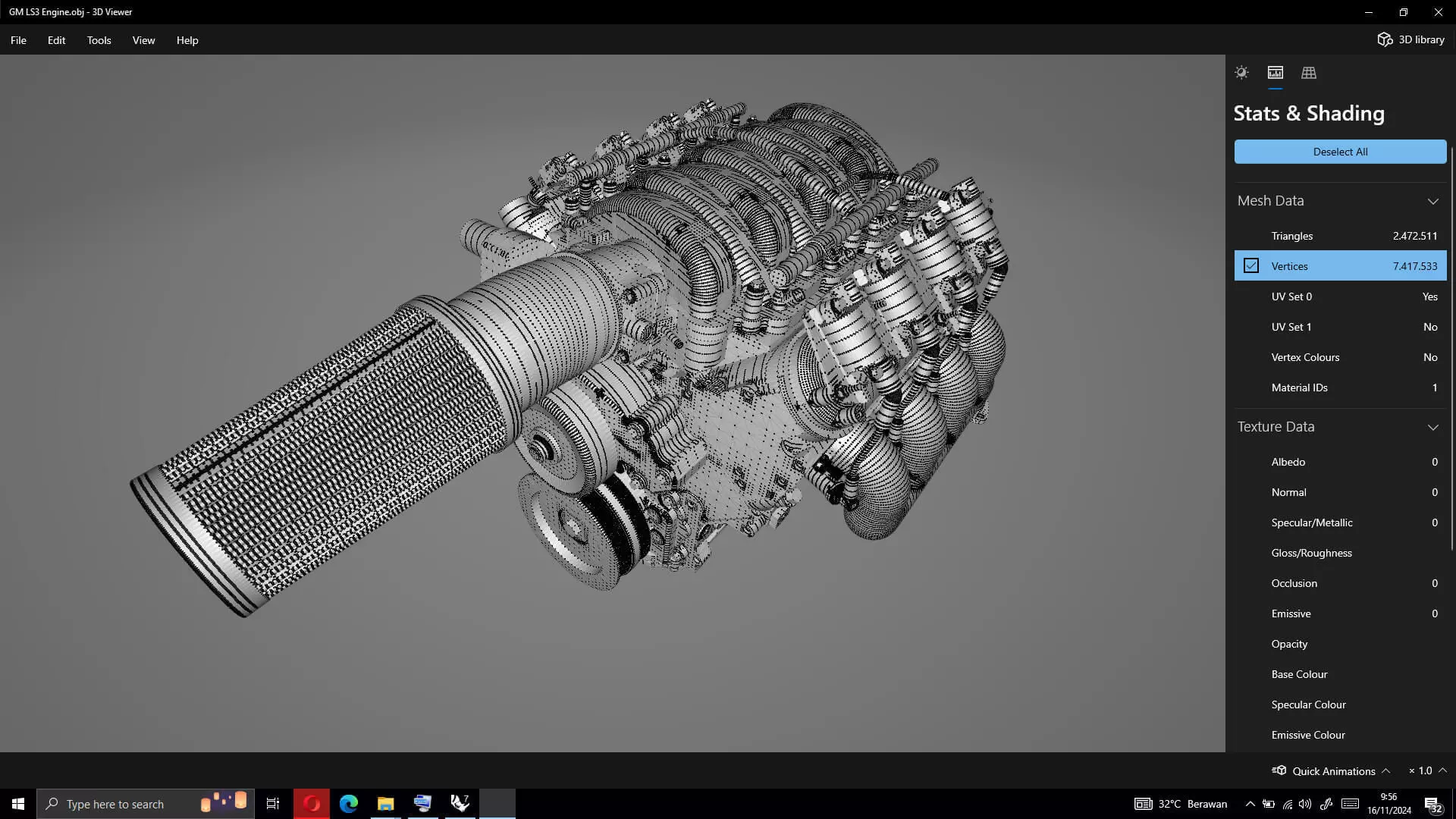 Chevy LS3 V8 Engine 3D model_16