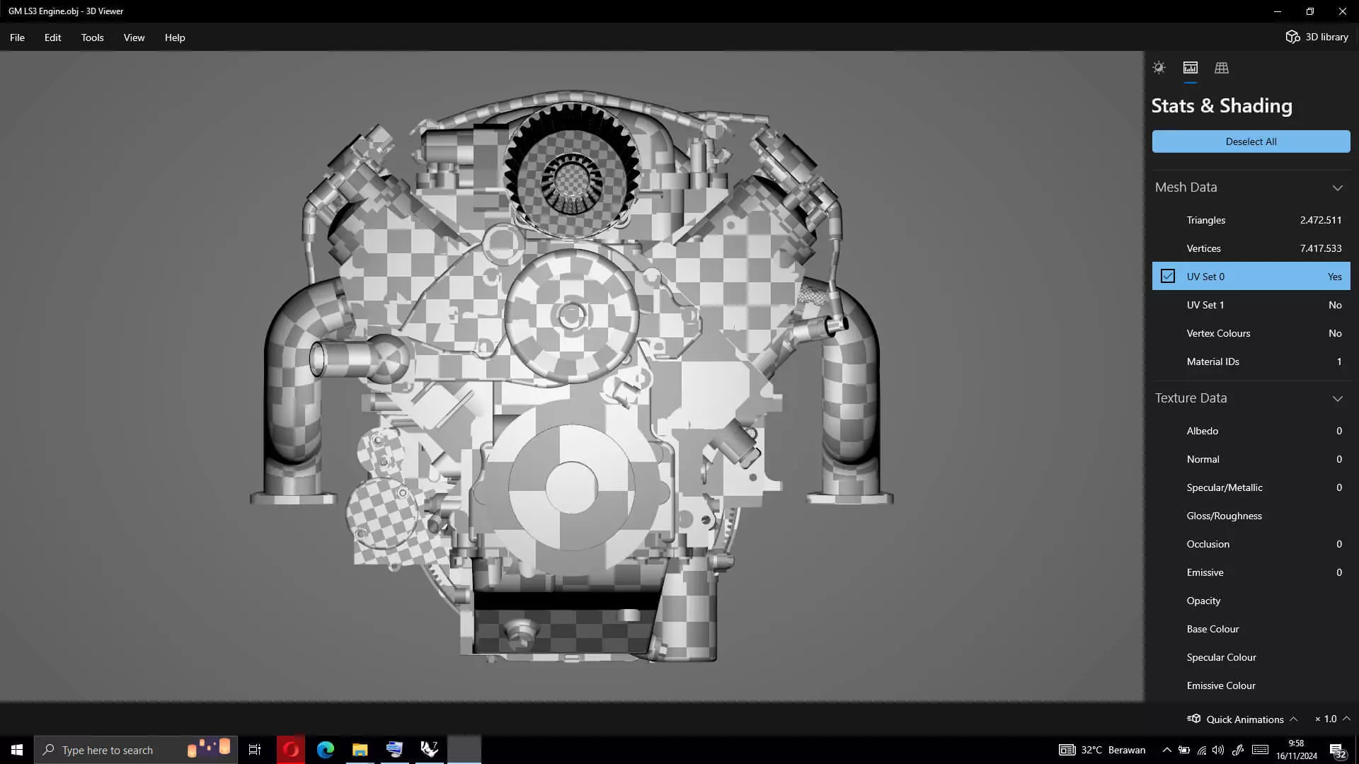 Chevy LS3 V8 Engine 3D model_19