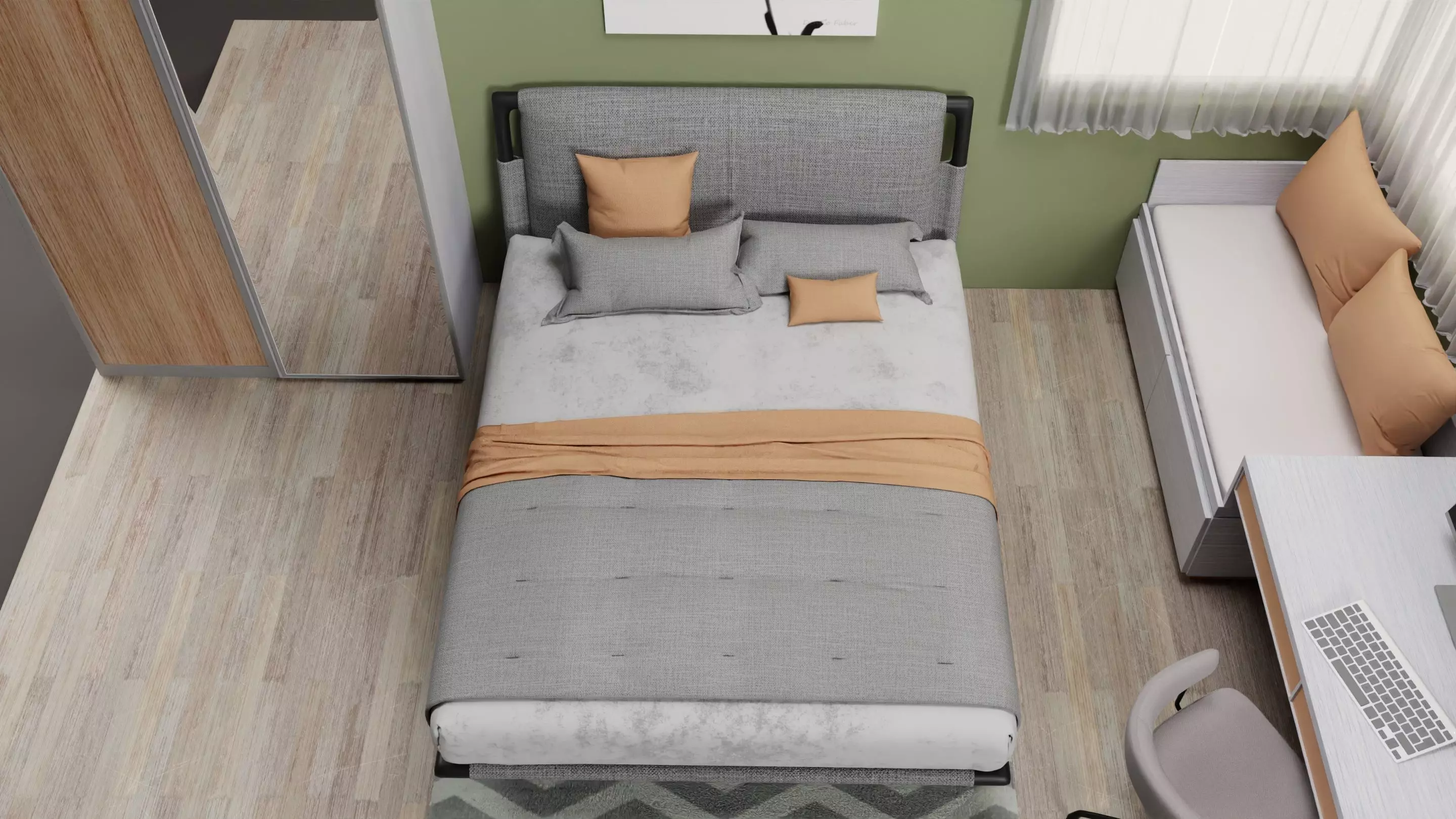 Bedroom interior 3D model_4