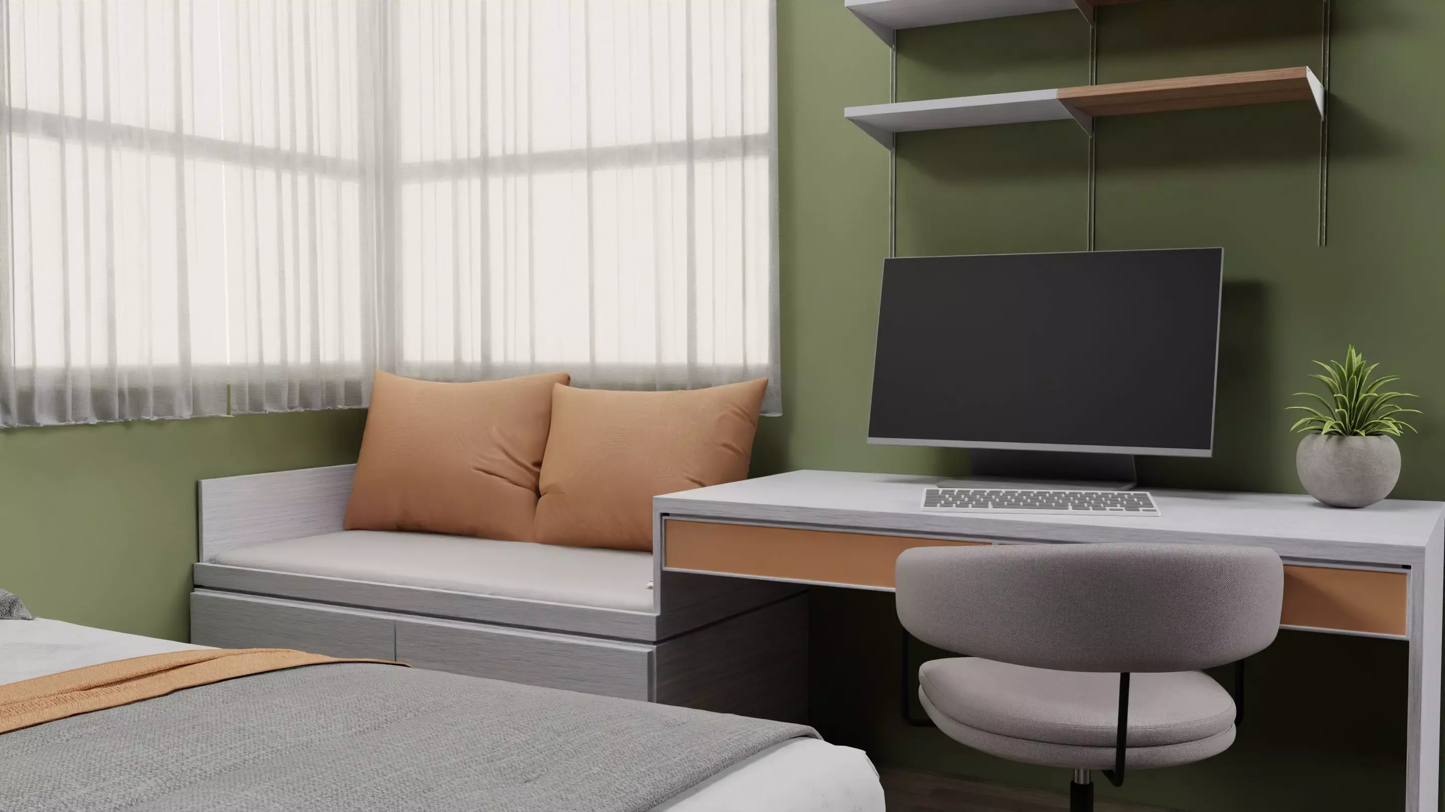 Bedroom interior 3D model_3