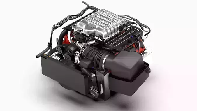 Dodge Hellcat Supercharged Hemi V8 Engine