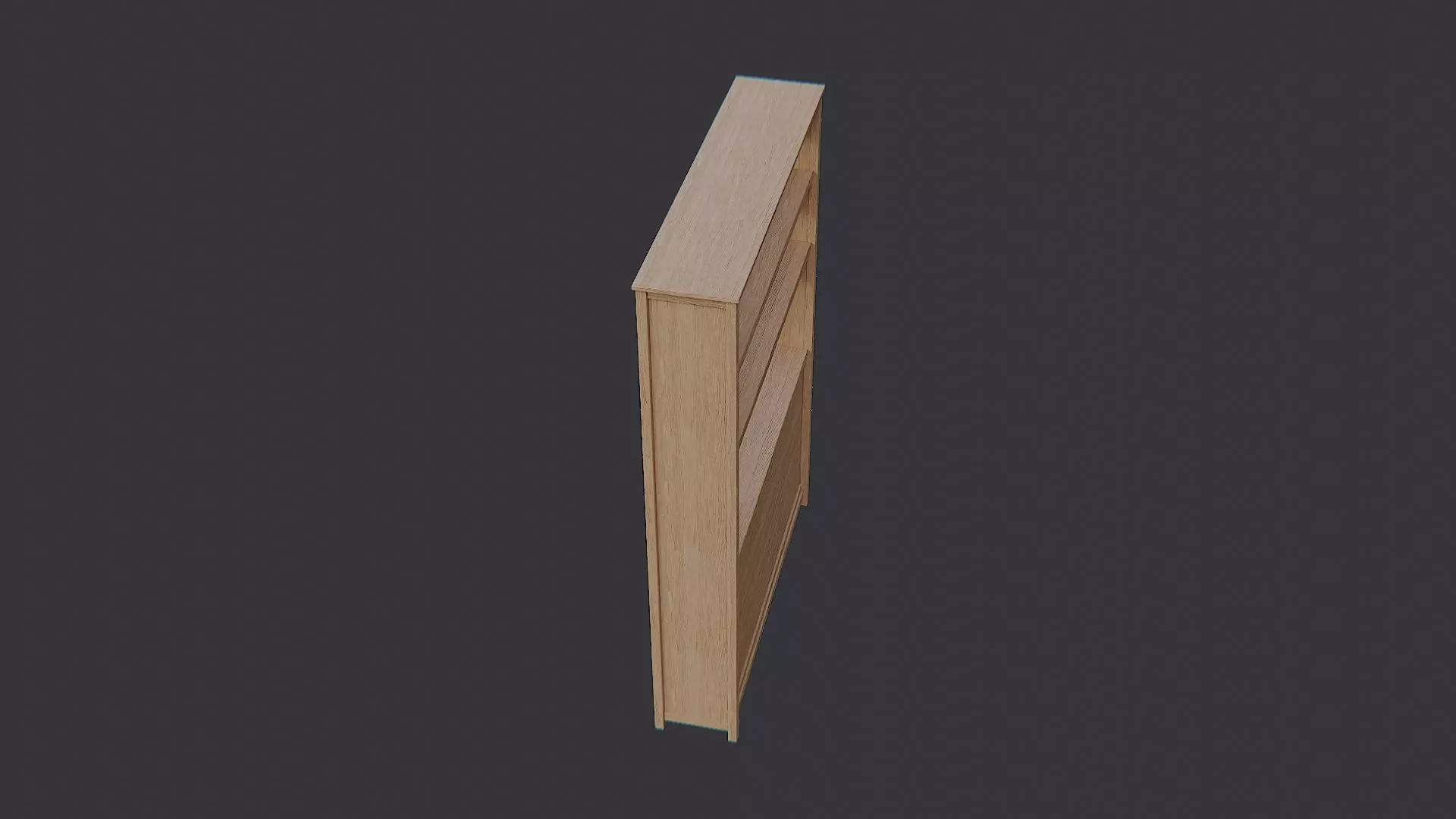 Wood Spa Shelf with Cabinet Low-poly 3D model_3