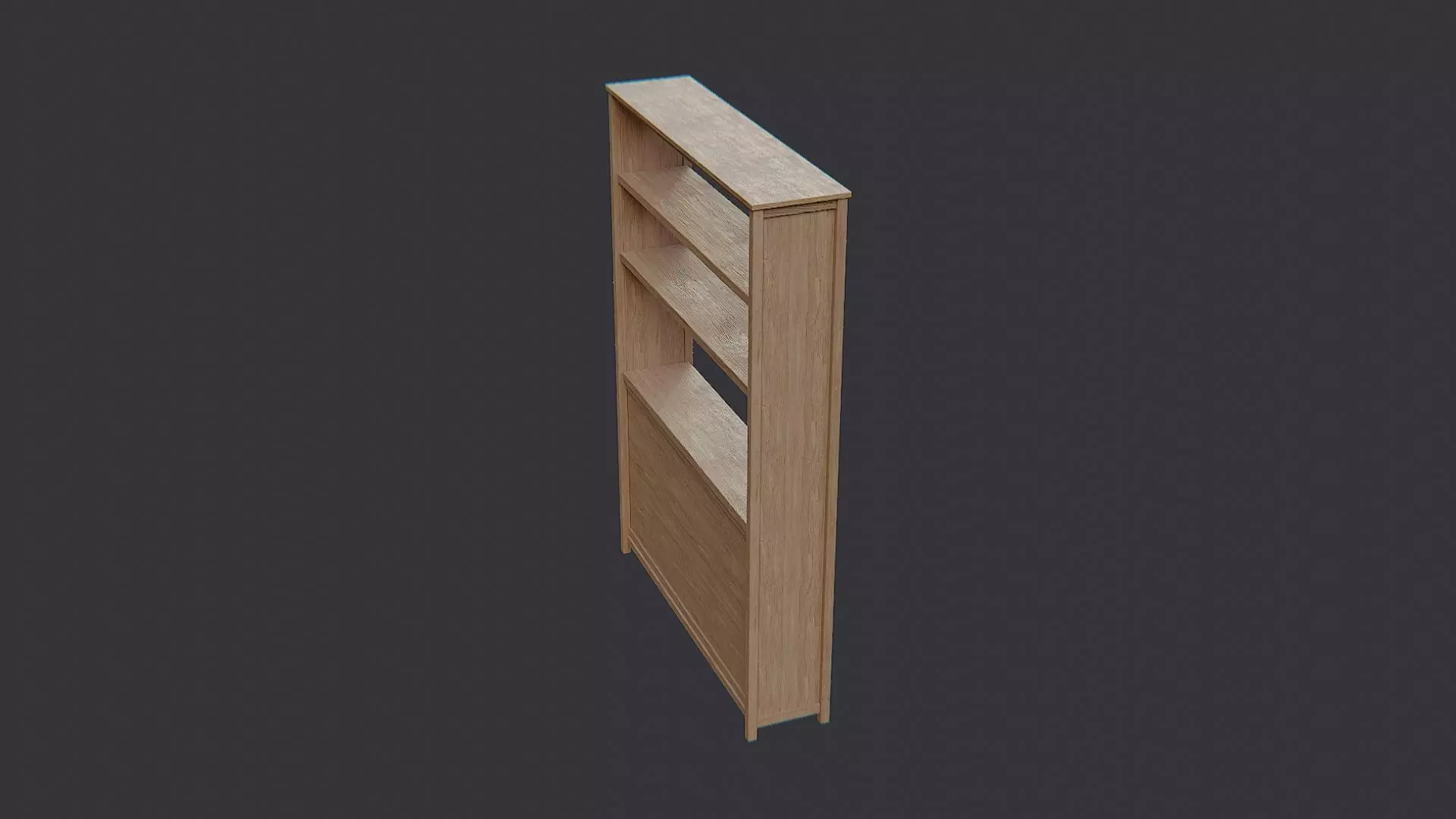 Wood Spa Shelf with Cabinet Low-poly 3D model_1