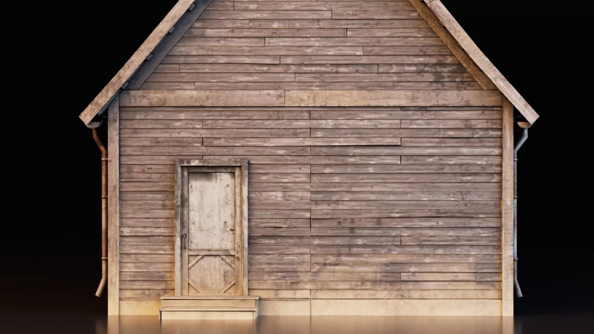 Medieval Church Low-poly 3D model_9