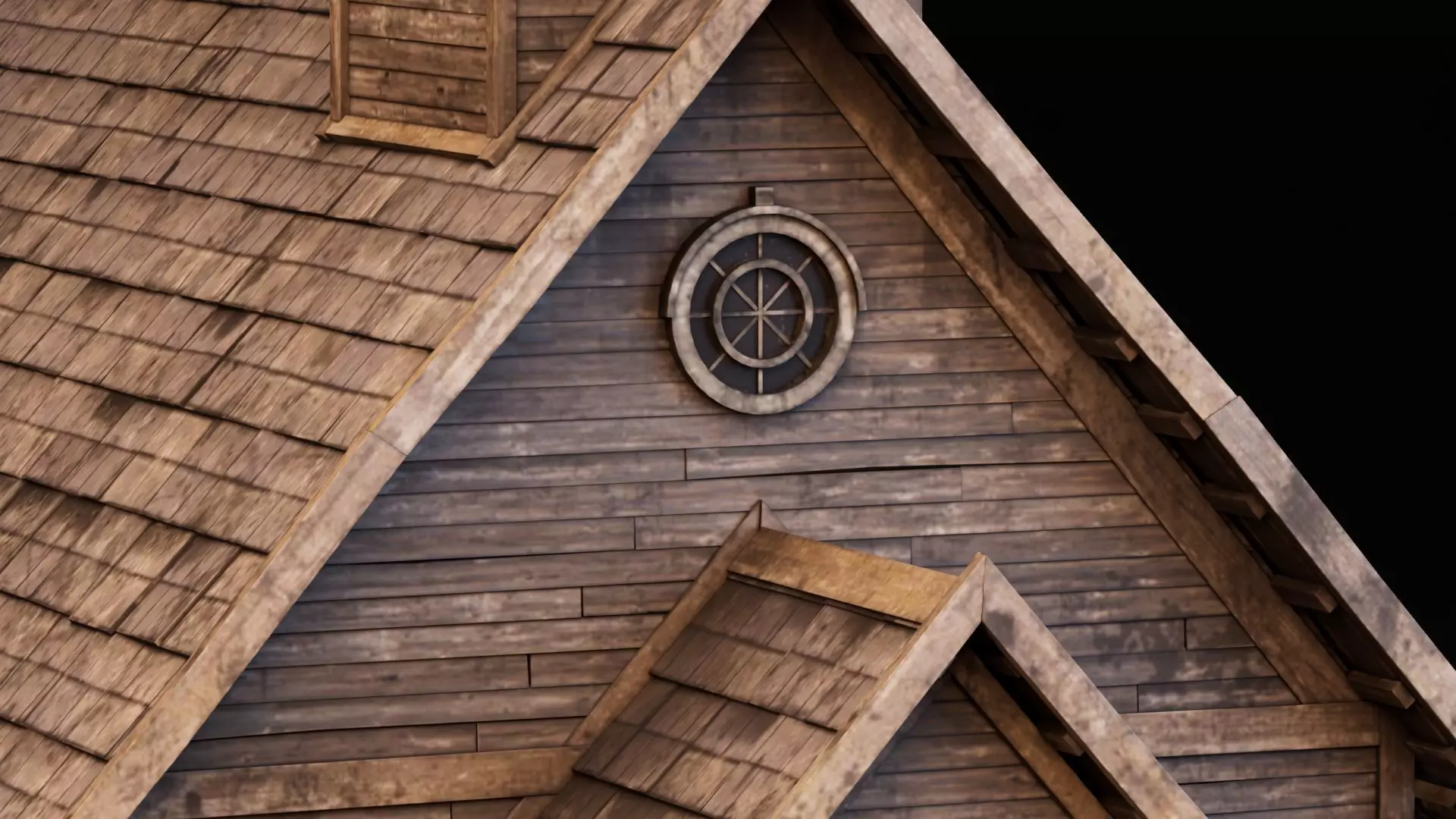 Medieval Church Low-poly 3D model_7