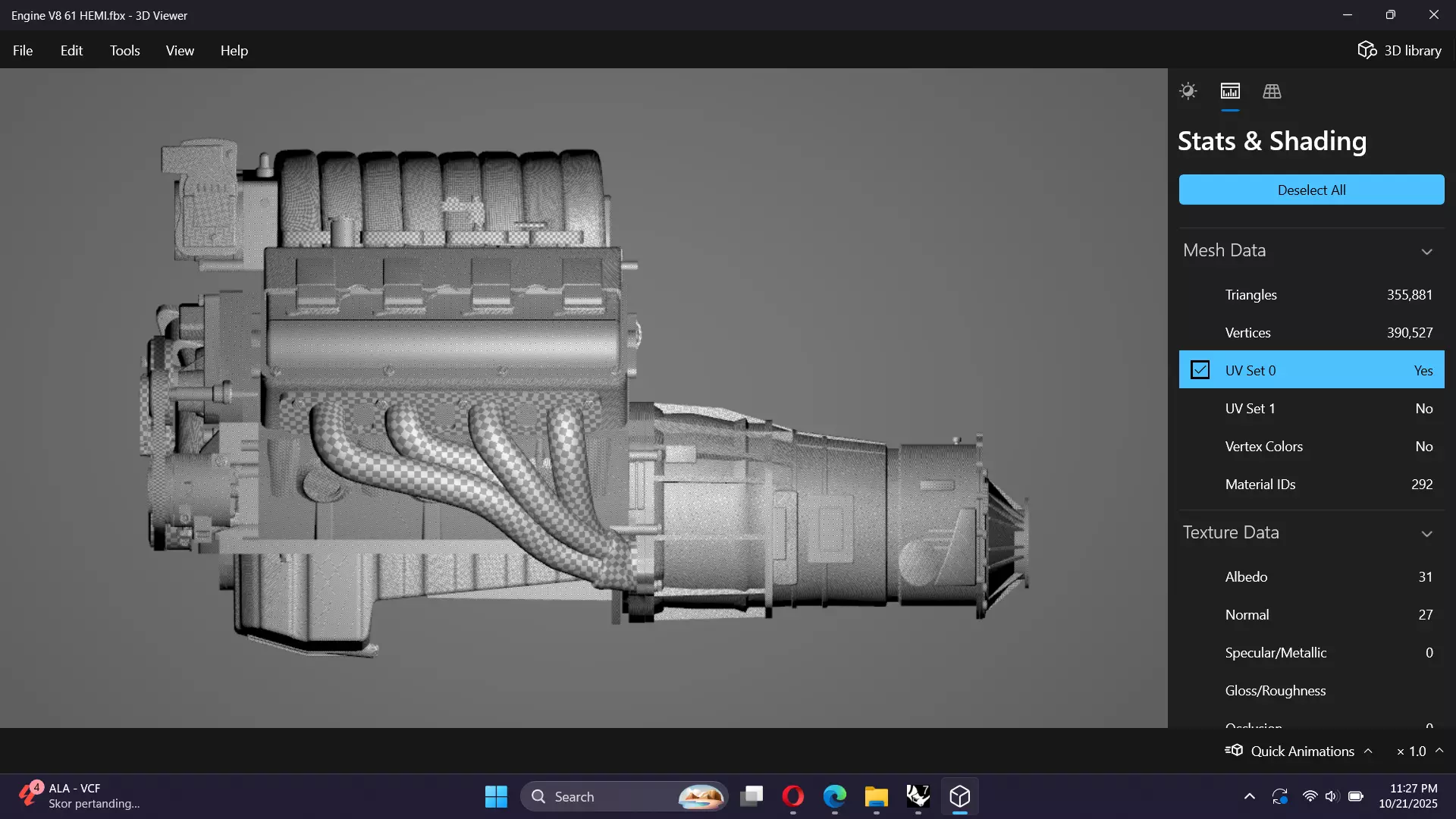 Dodge SRT Hemi V8 Low-poly 3D model_20