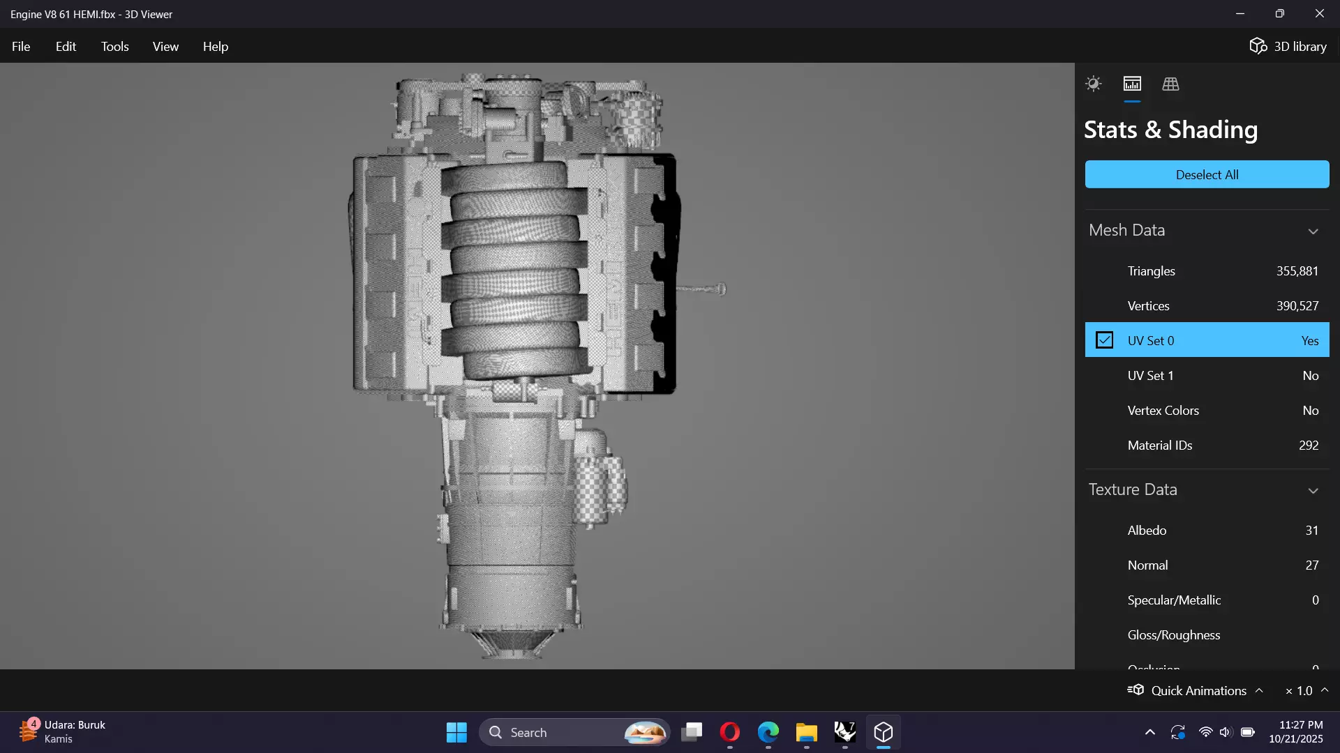 Dodge SRT Hemi V8 Low-poly 3D model_21