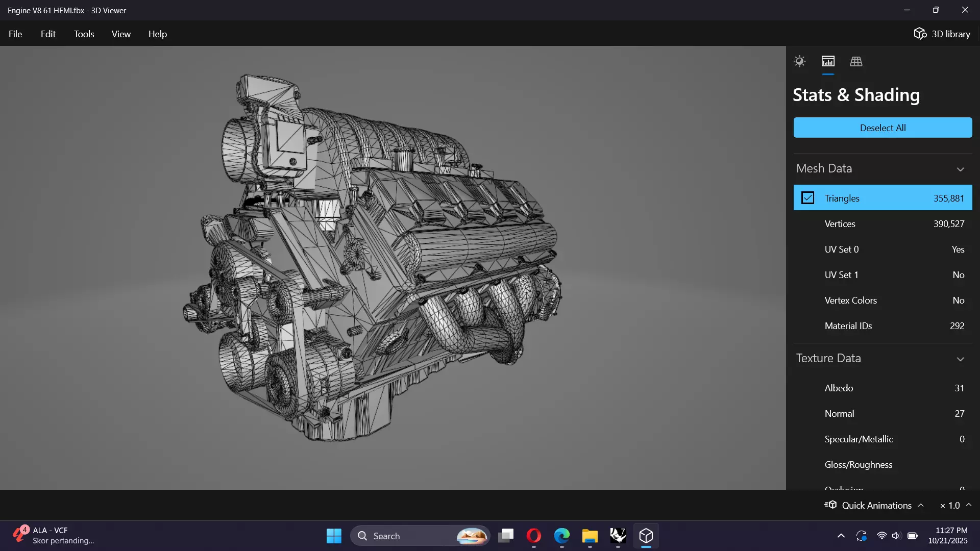 Dodge SRT Hemi V8 Low-poly 3D model_19