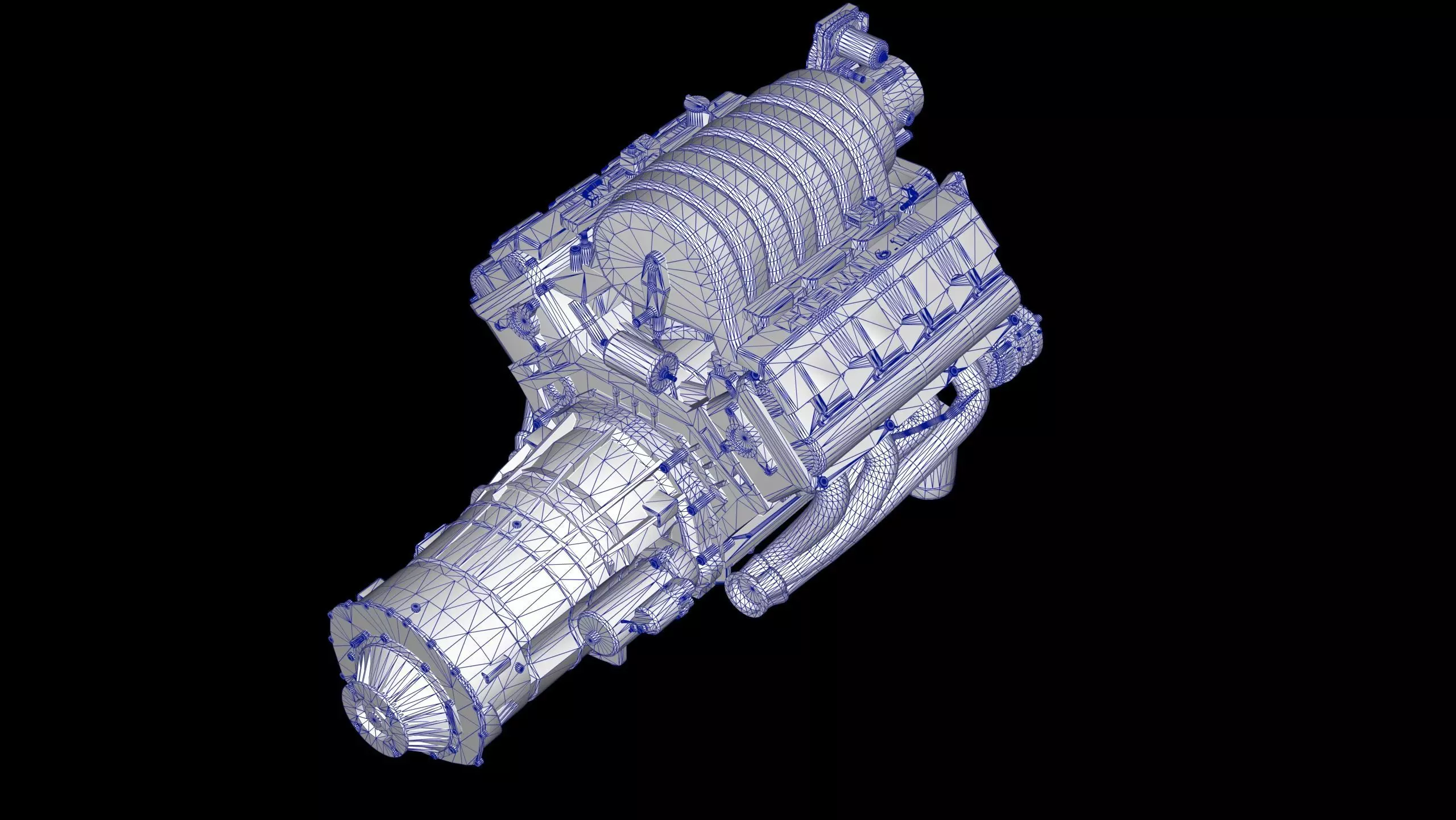 Dodge SRT Hemi V8 Low-poly 3D model_17