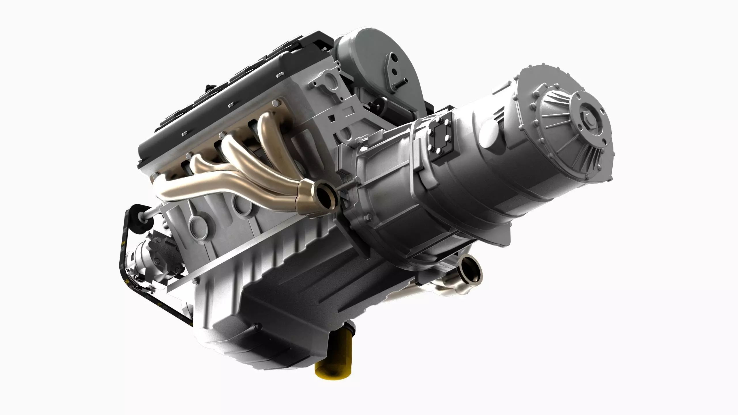 Dodge SRT Hemi V8 Low-poly 3D model_6