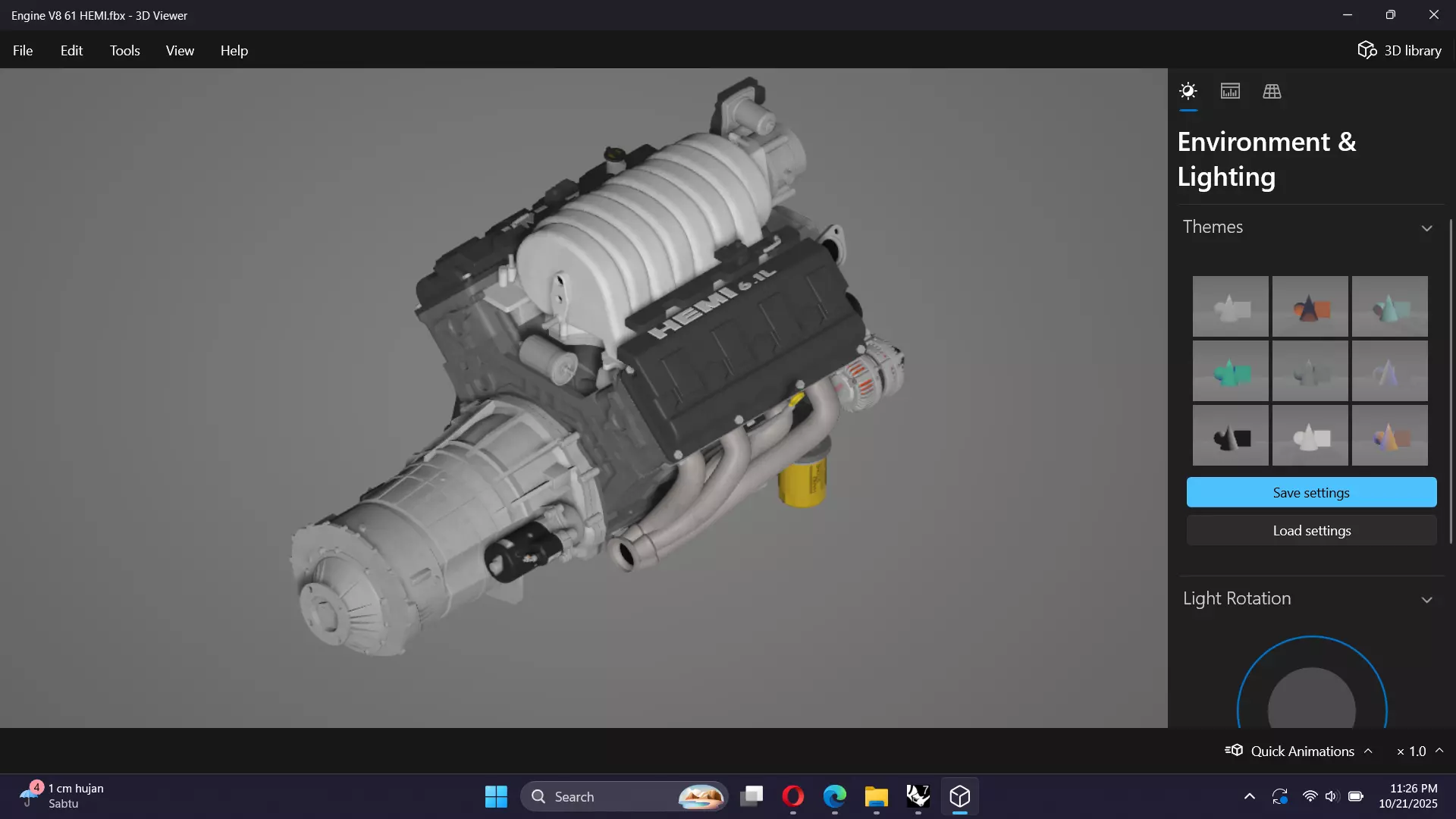 Dodge SRT Hemi V8 Low-poly 3D model_18