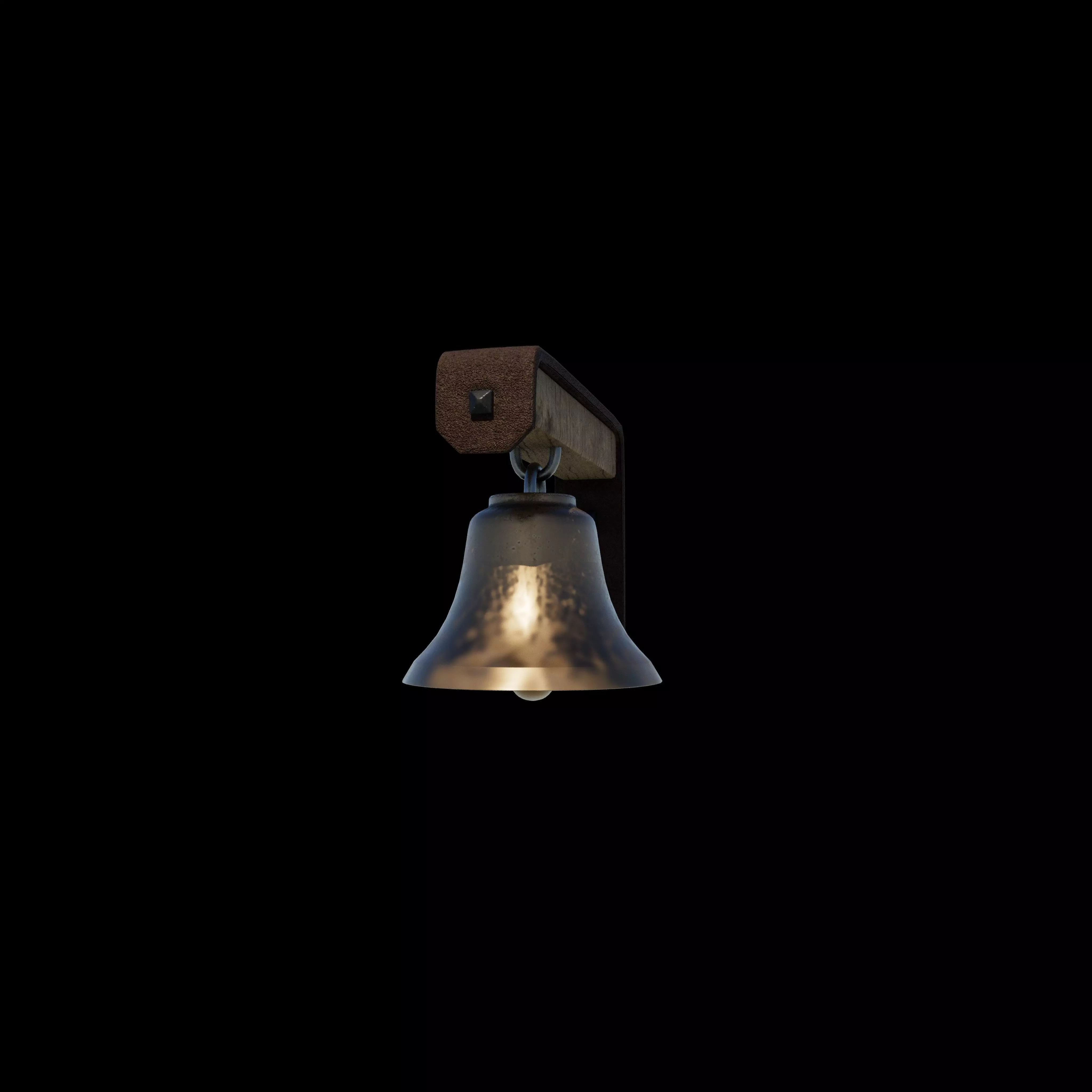 antique bell 3D model_2