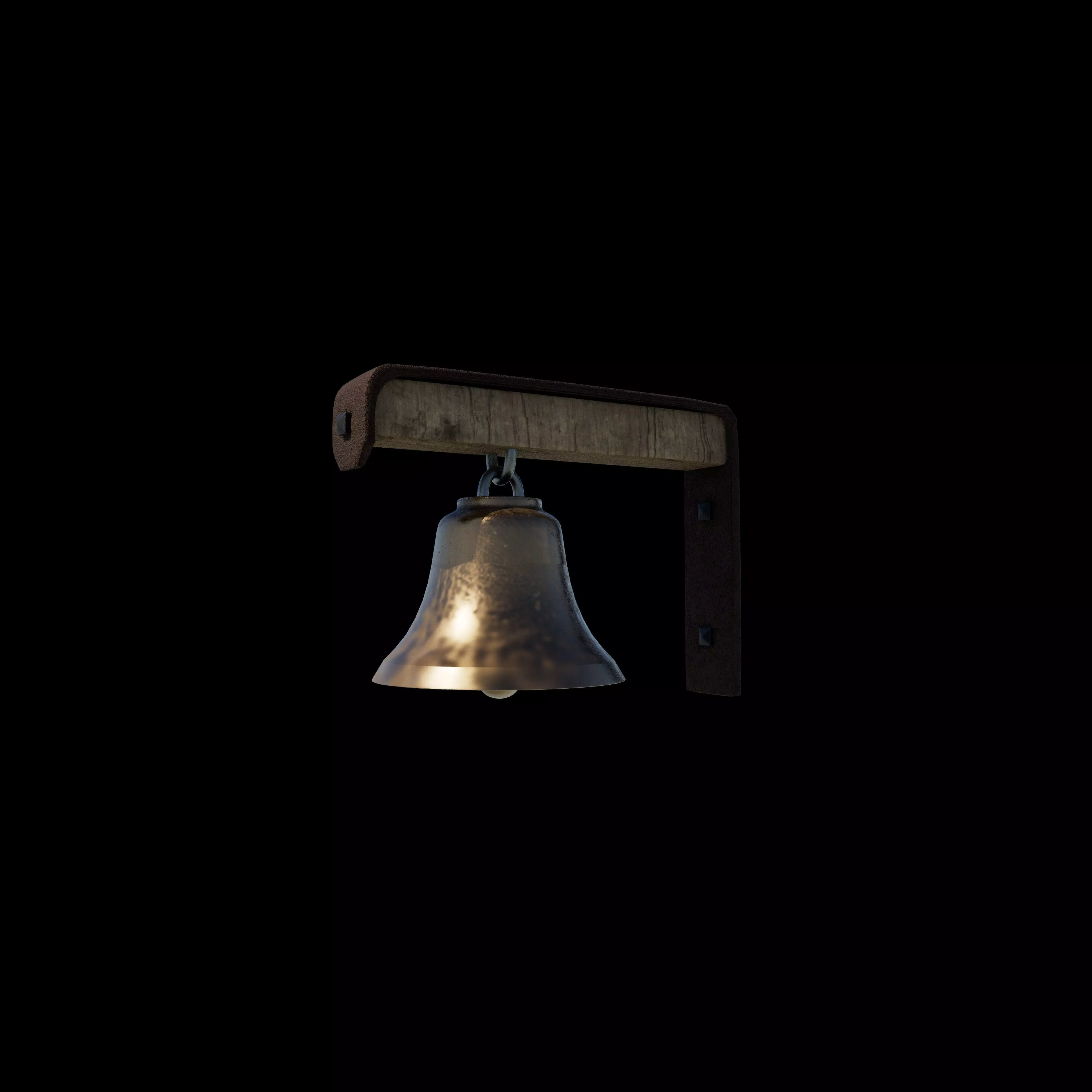 antique bell 3D model_0