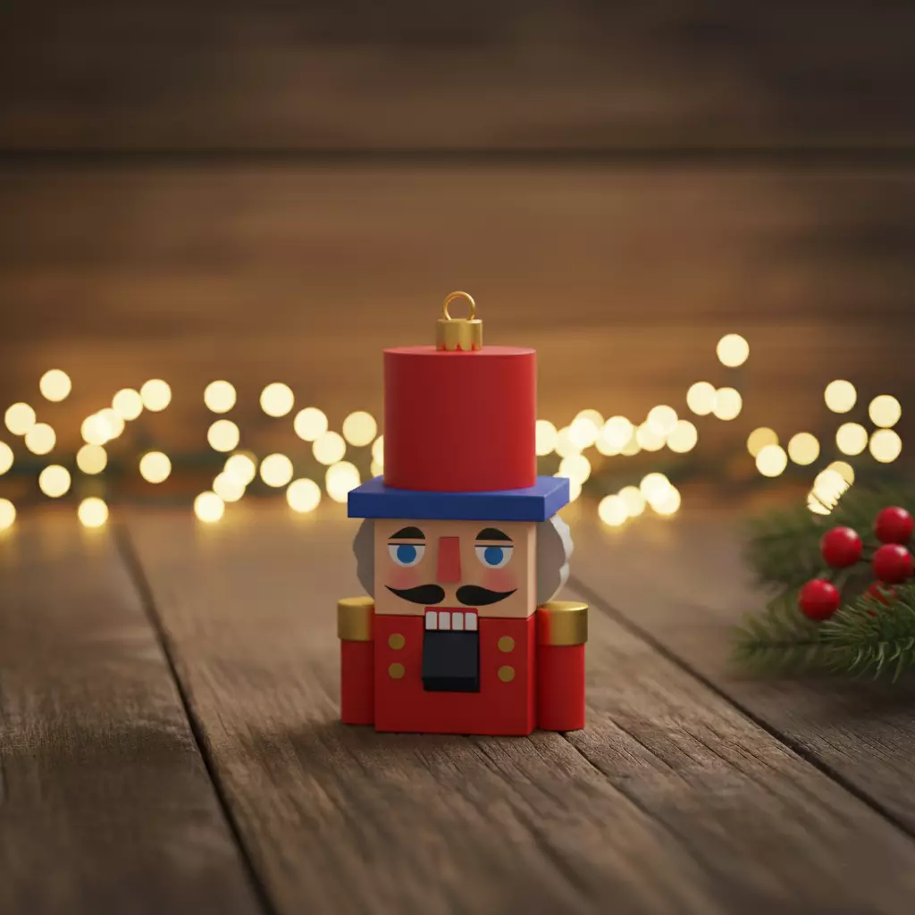 Nutcracker ornament 3D print model_0