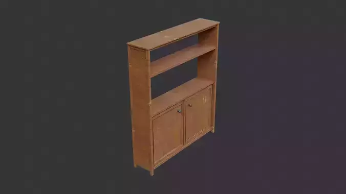 Wooden Spa Shelf with Cabinet Doors