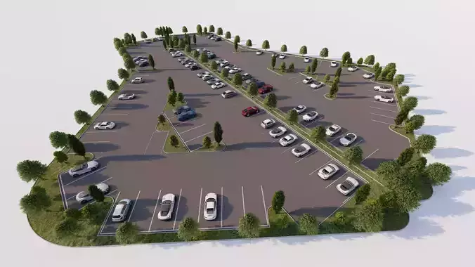 Parking-Parking Lot 3D model Parking-Parking Lot 3D model