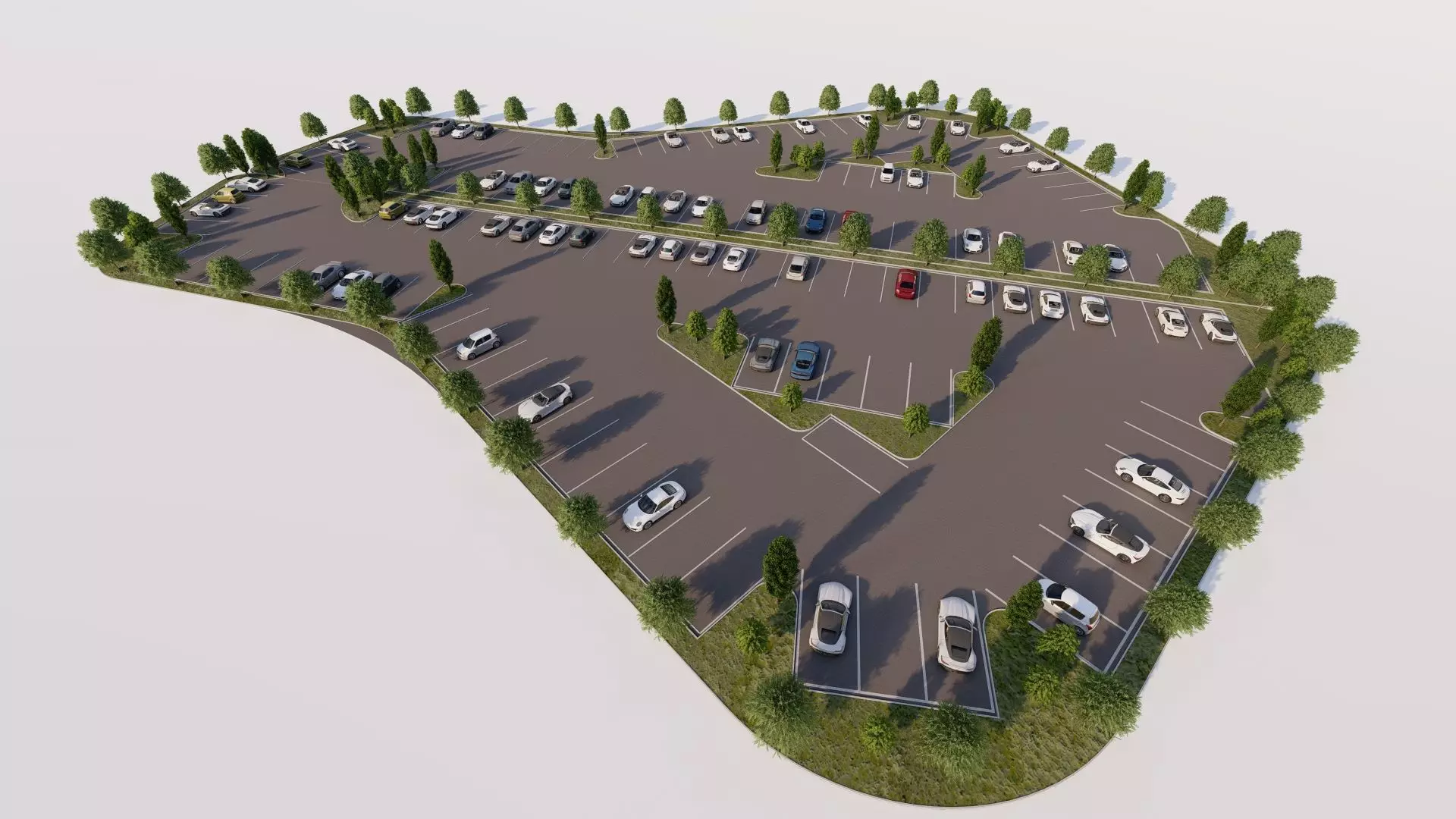 Parking-Parking Lot 3D model_7