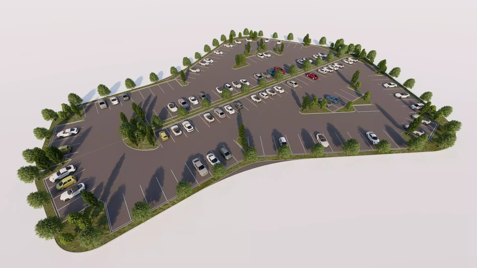 Parking-Parking Lot 3D model_9