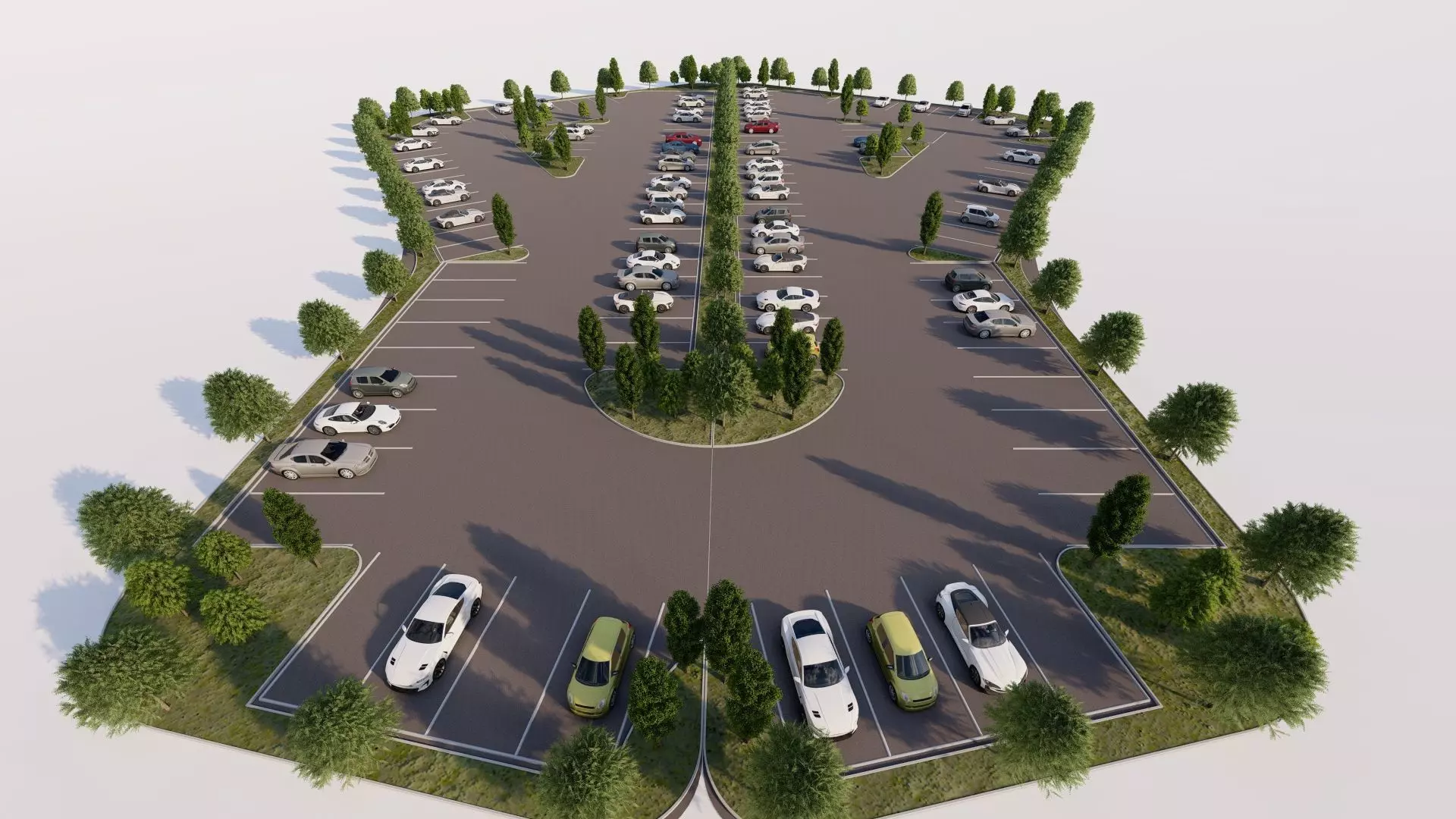 Parking-Parking Lot 3D model_8