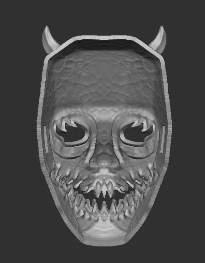 Inferno Demon Mask 3D print model_3