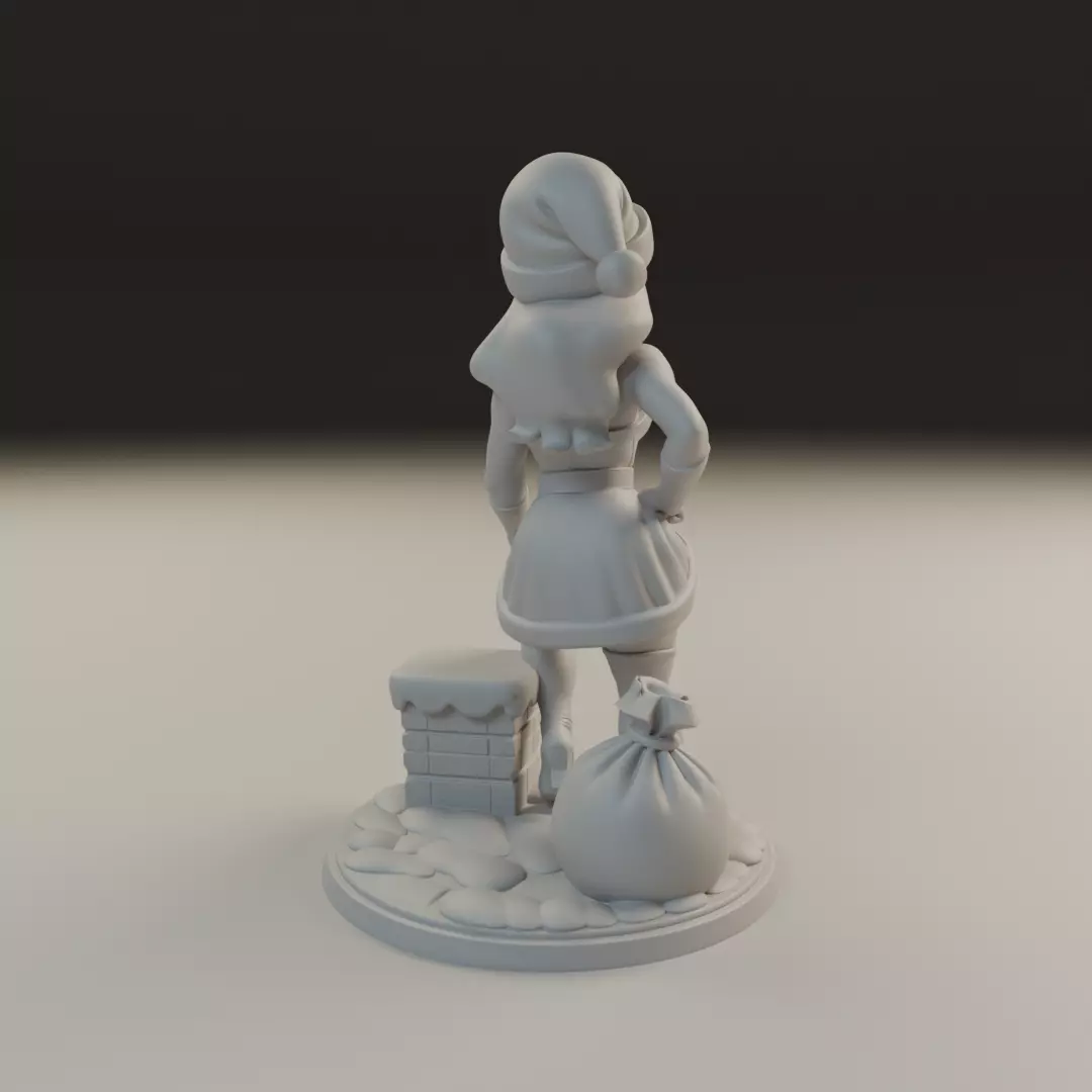 Christmas pin up 3D print model_13