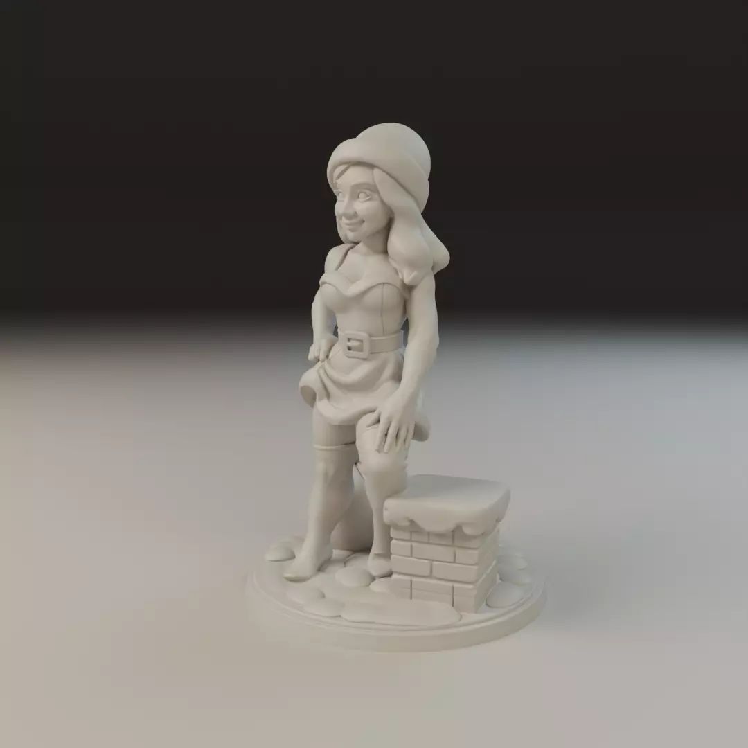 Christmas pin up 3D print model_9