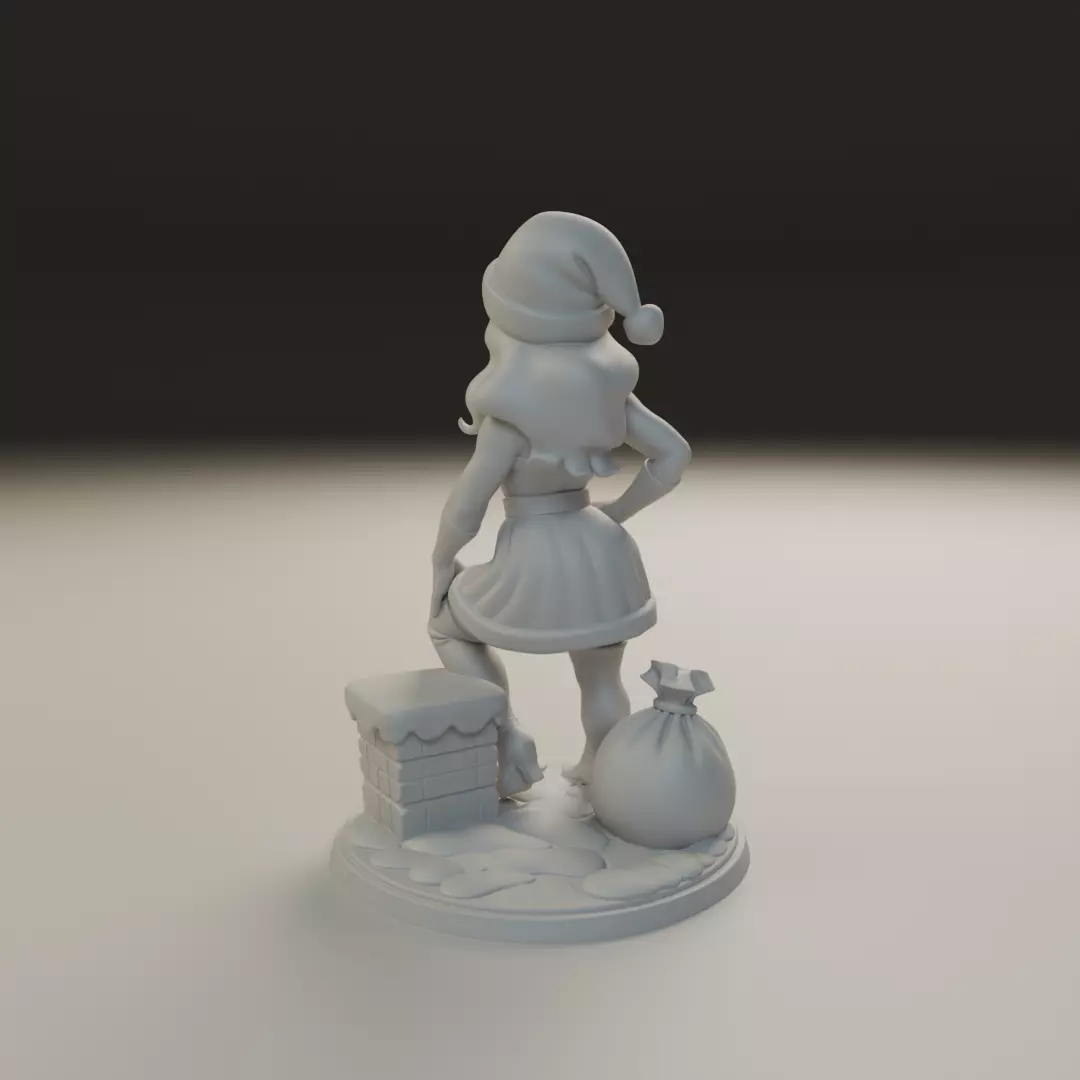 Christmas pin up 3D print model_5