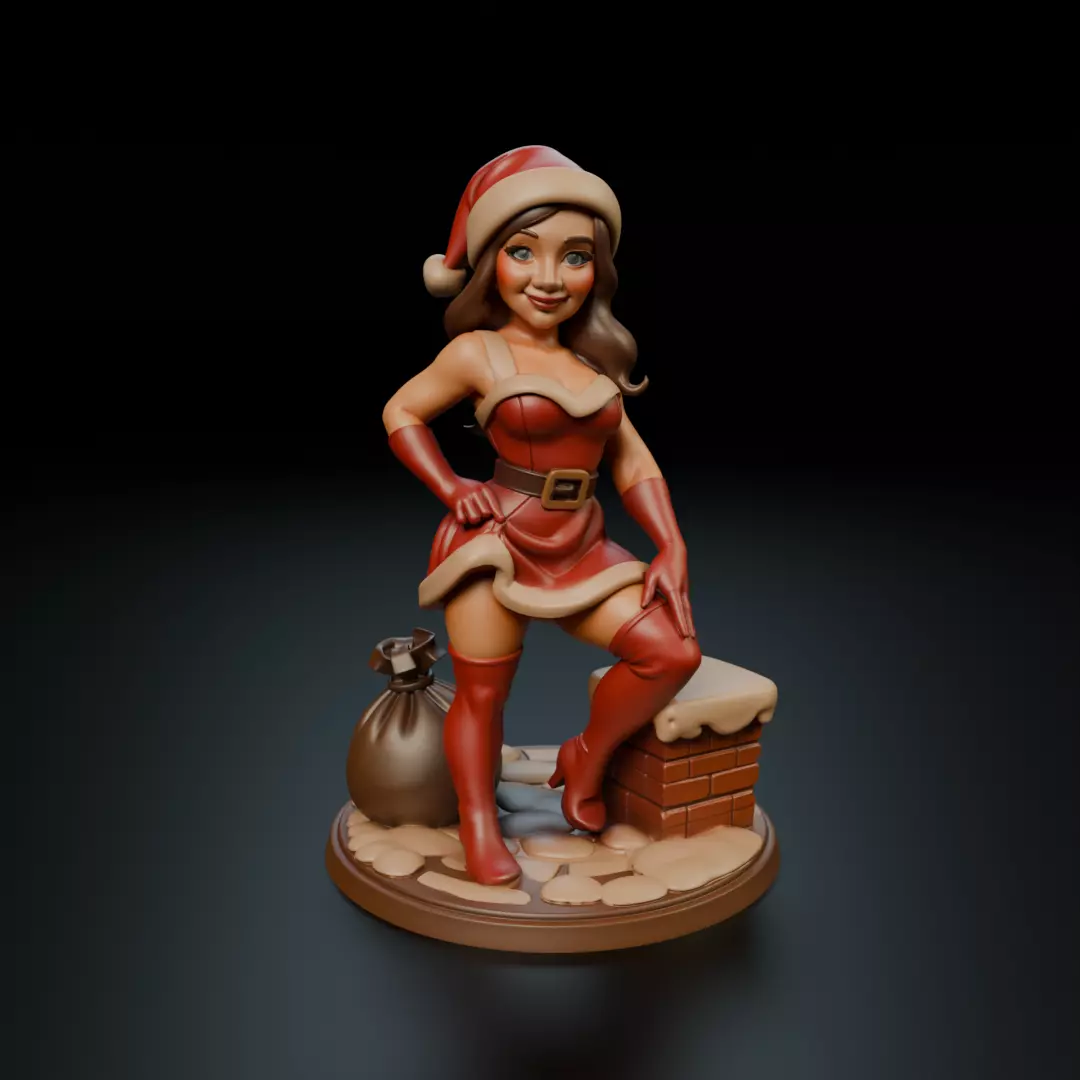 Christmas pin up 3D print model_16