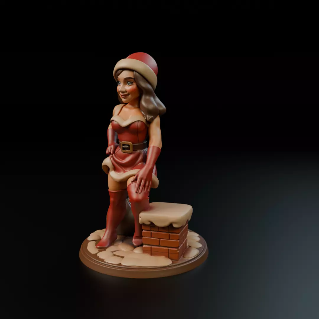 Christmas pin up 3D print model_10