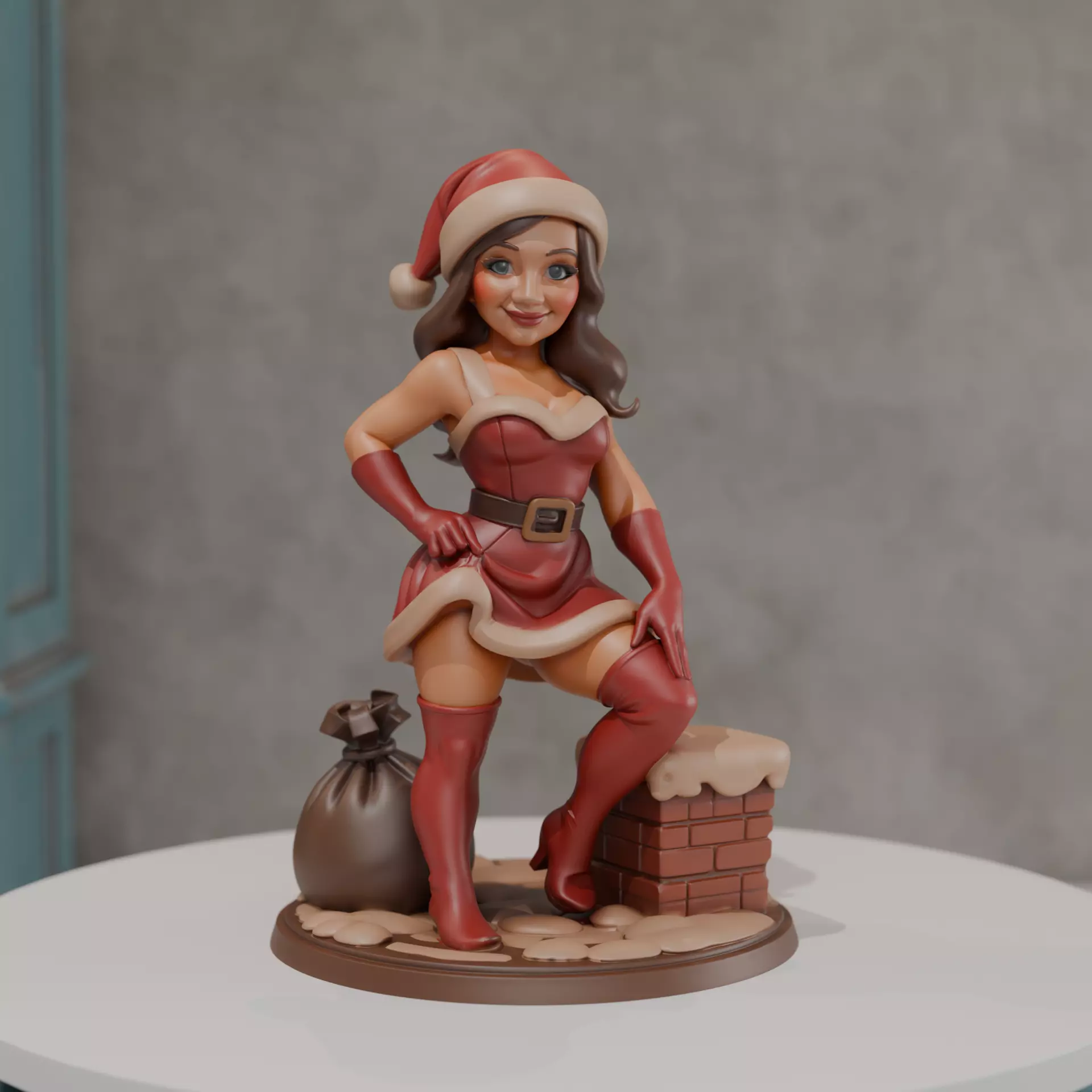 Christmas pin up 3D print model_0