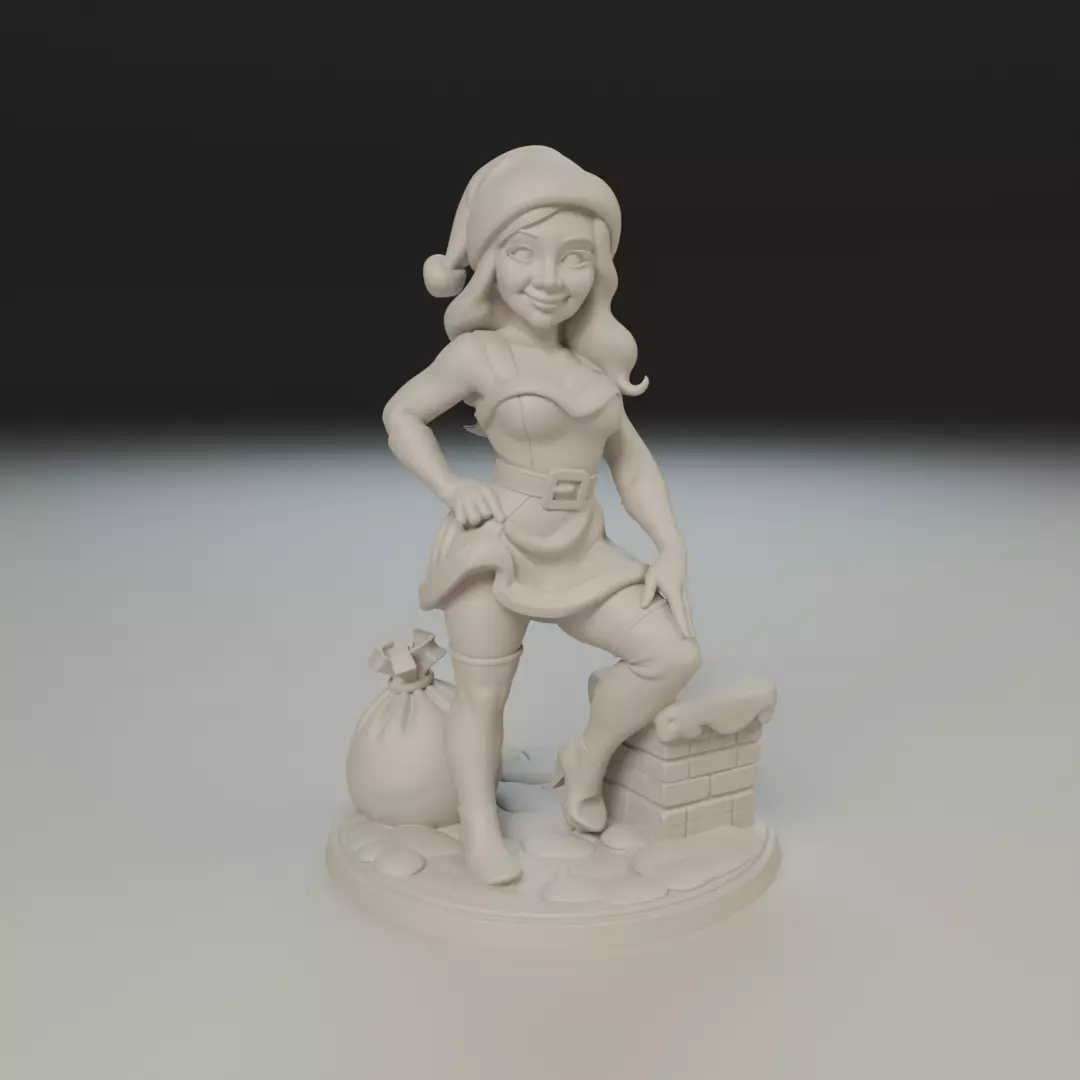 Christmas pin up 3D print model_15