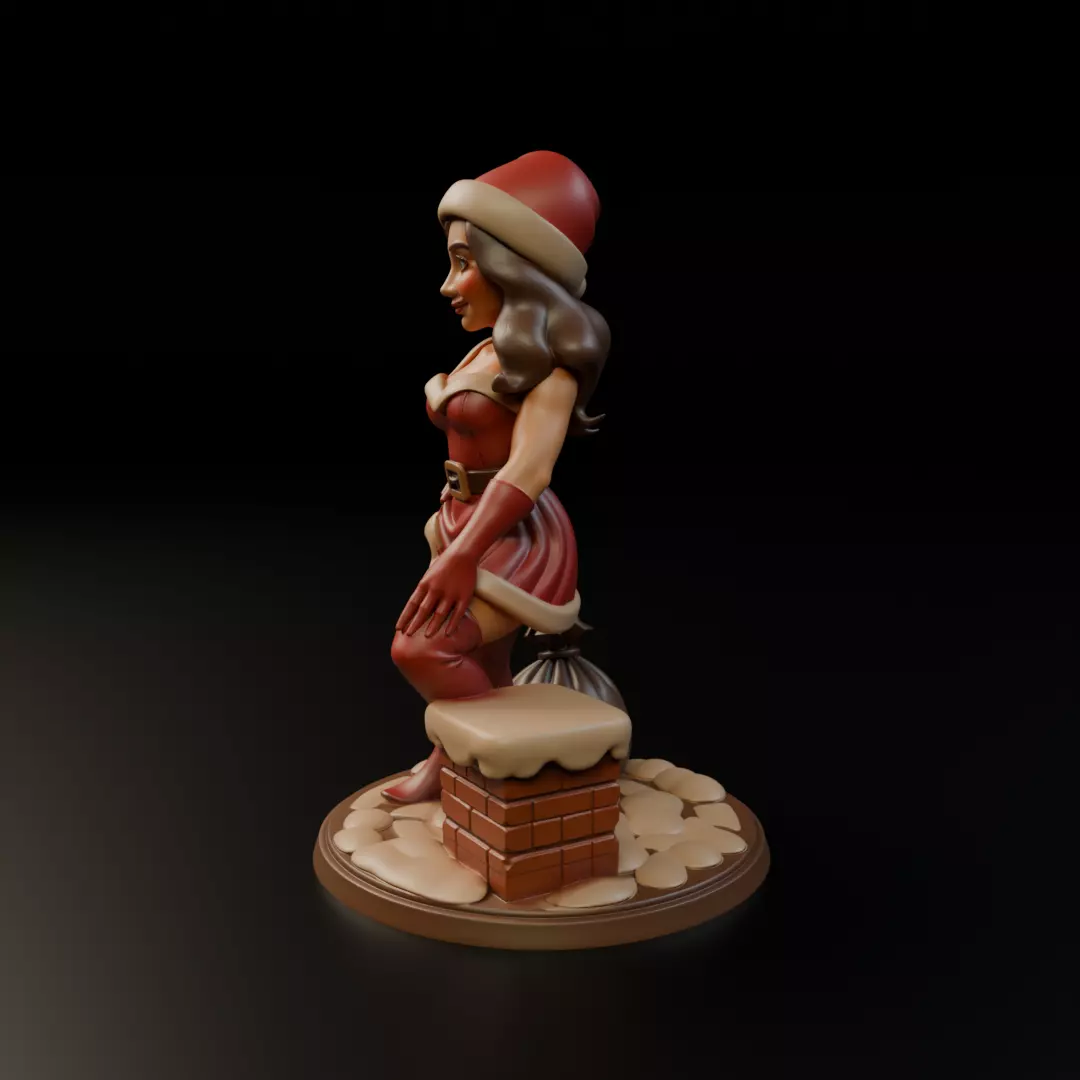 Christmas pin up 3D print model_4