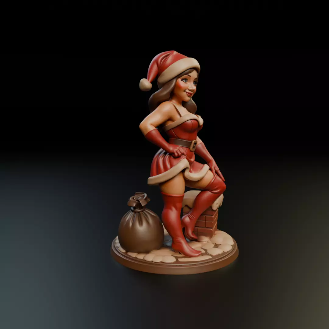 Christmas pin up 3D print model_12