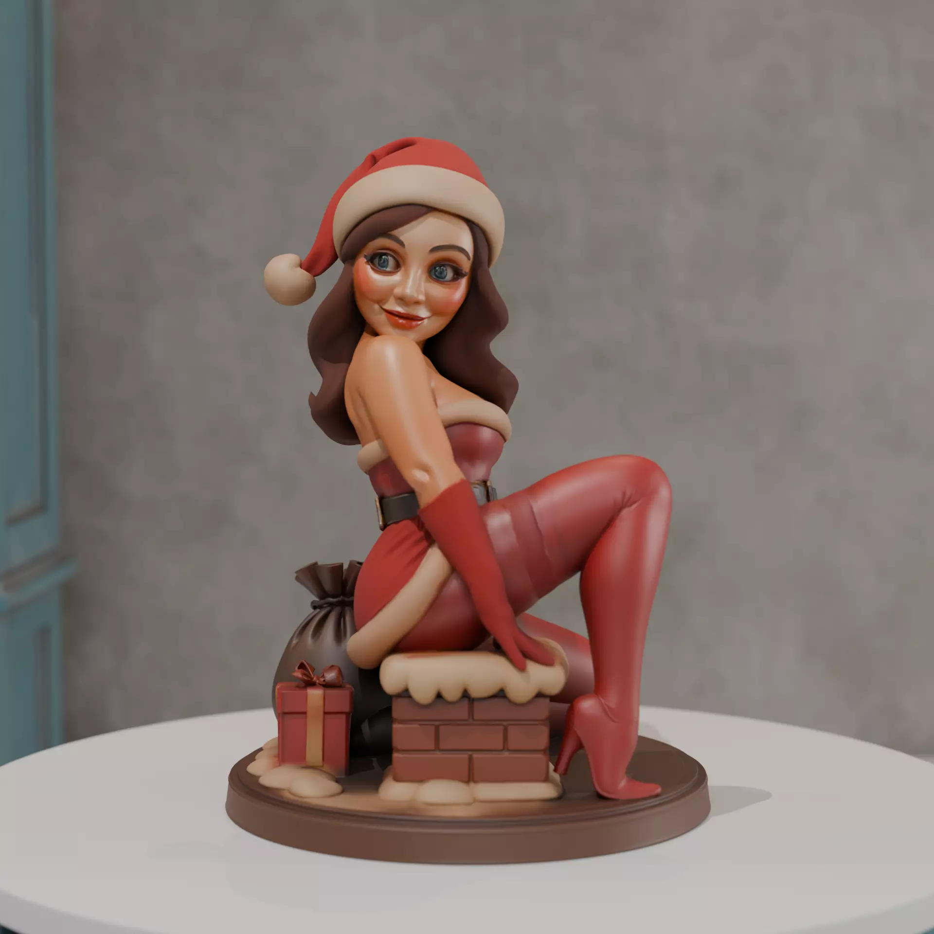 Christmas pin up 3D print model_0