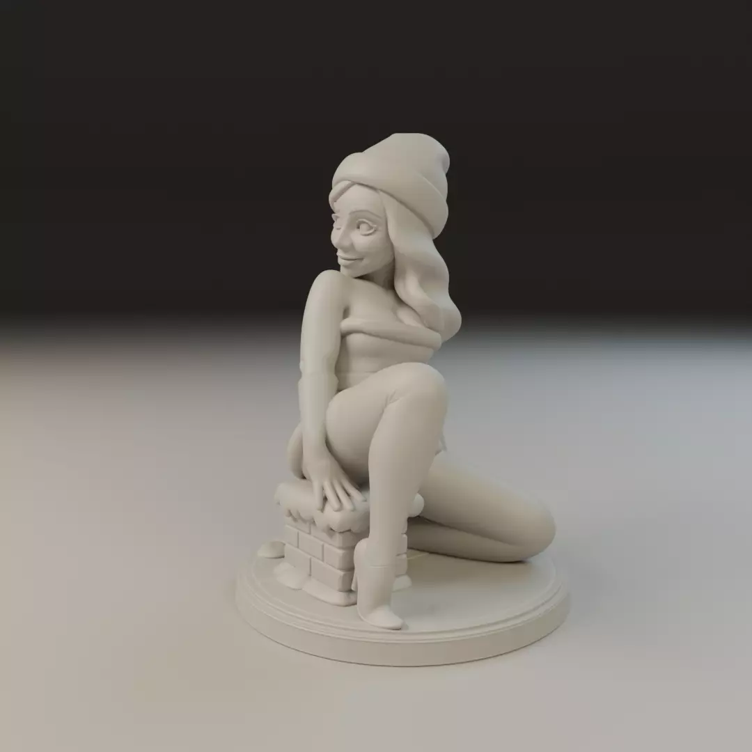 Christmas pin up 3D print model_10