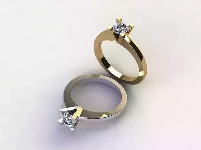 Classic Solitaire Mono Ring  Swiss ring Size 13 Number 