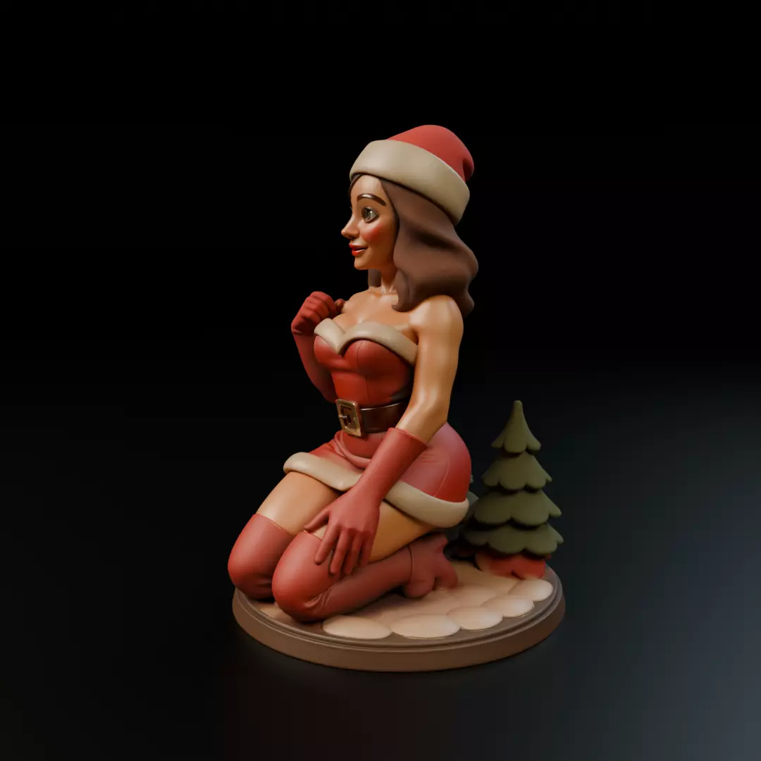 Christmas pin up 3D print model_10