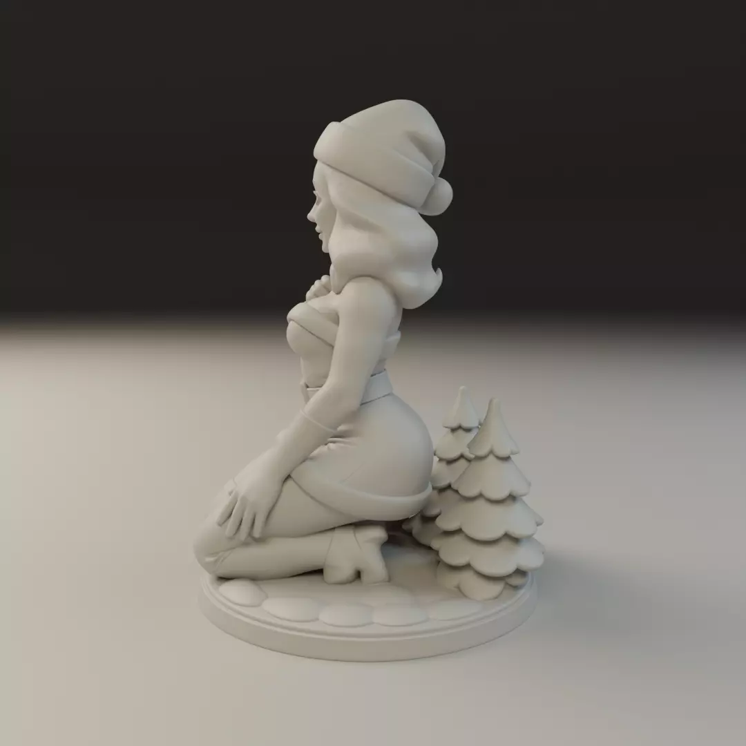 Christmas pin up 3D print model_3