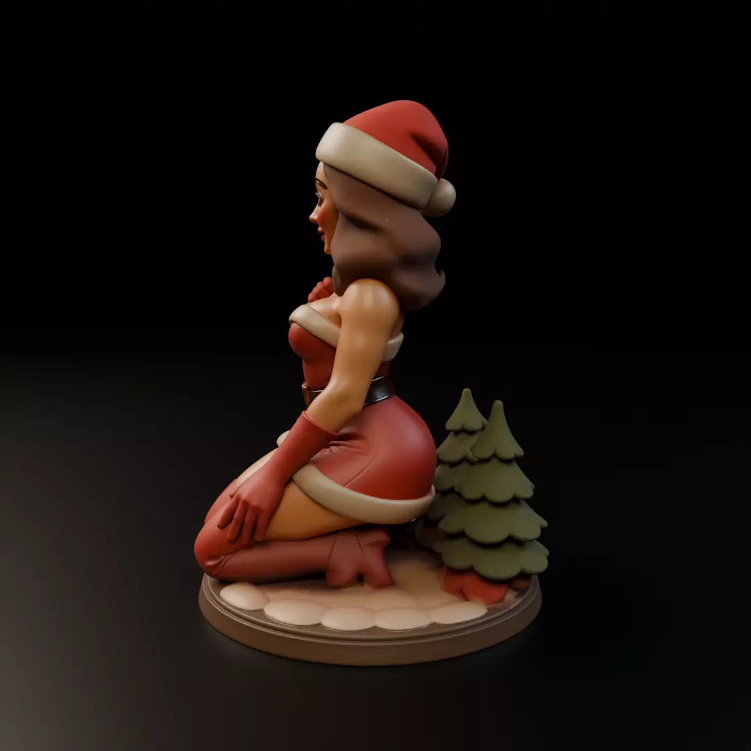 Christmas pin up 3D print model_4