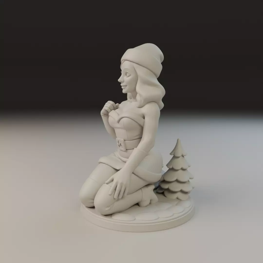 Christmas pin up 3D print model_9