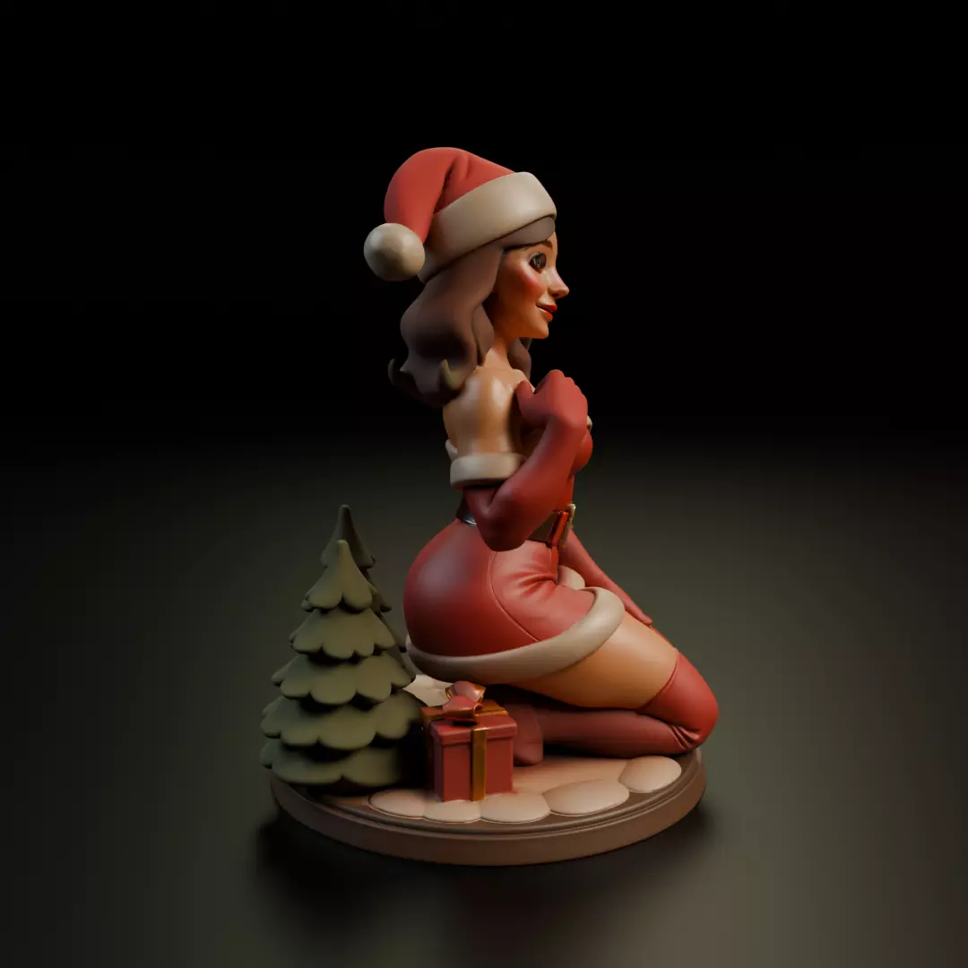 Christmas pin up 3D print model_2