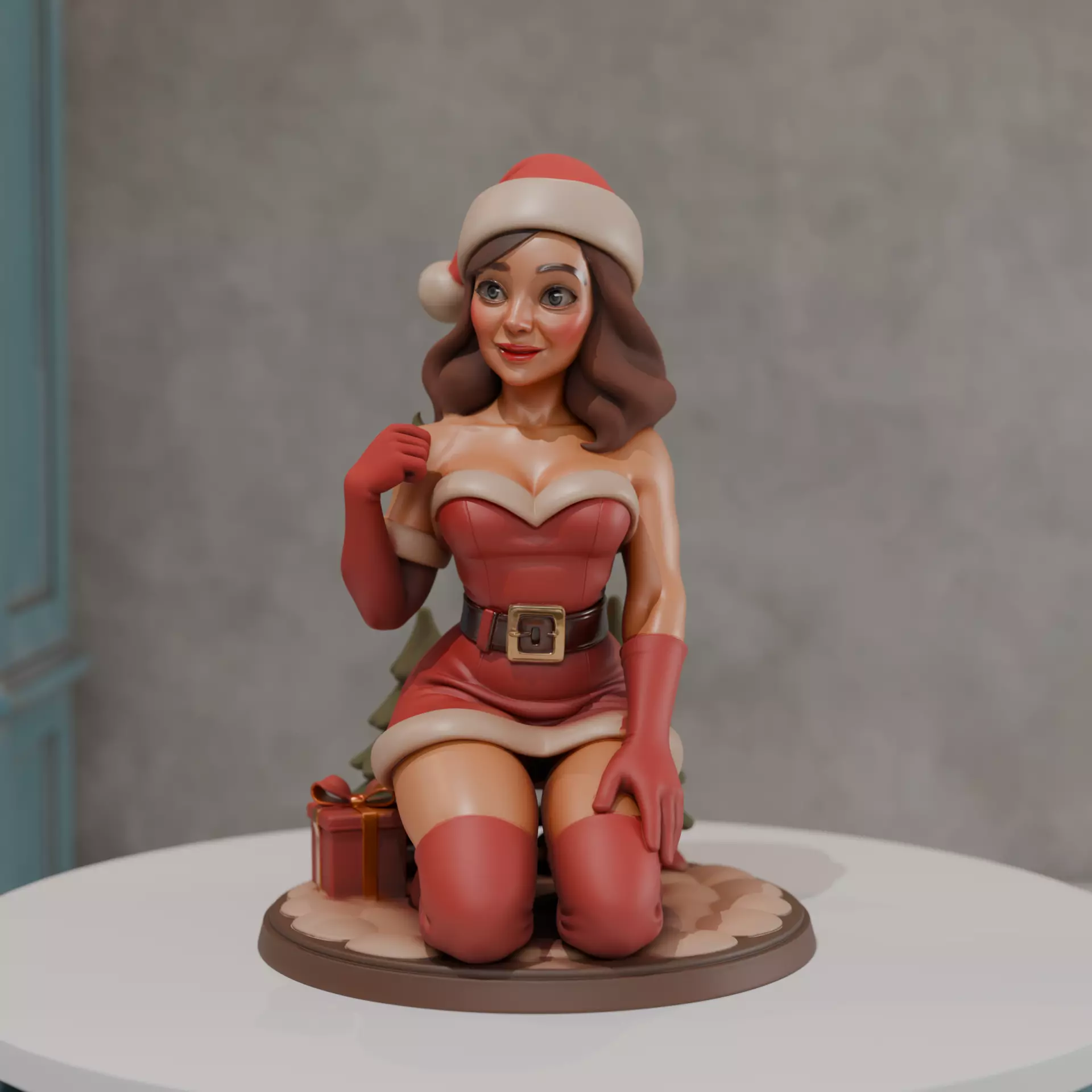 Christmas pin up 3D print model_0