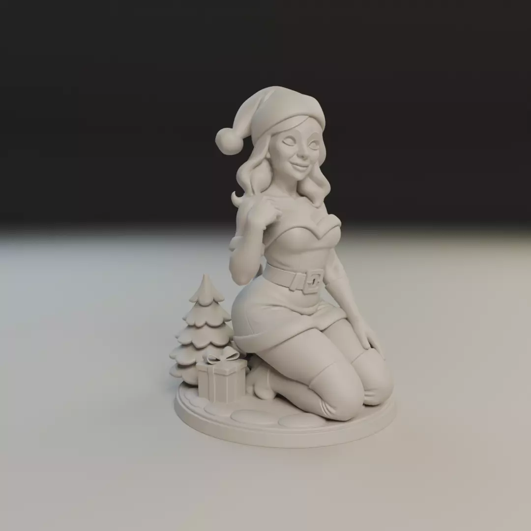 Christmas pin up 3D print model_11