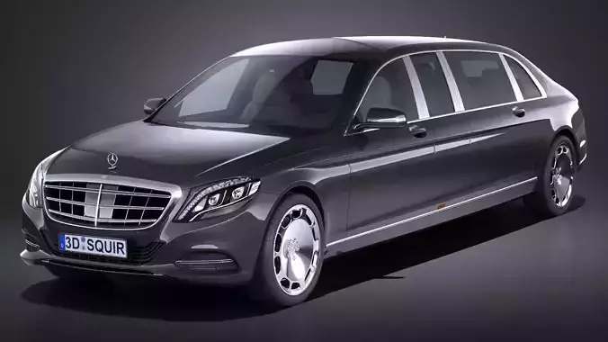 Mercedes S600 Pullman Maybach Guard 2018 3D model