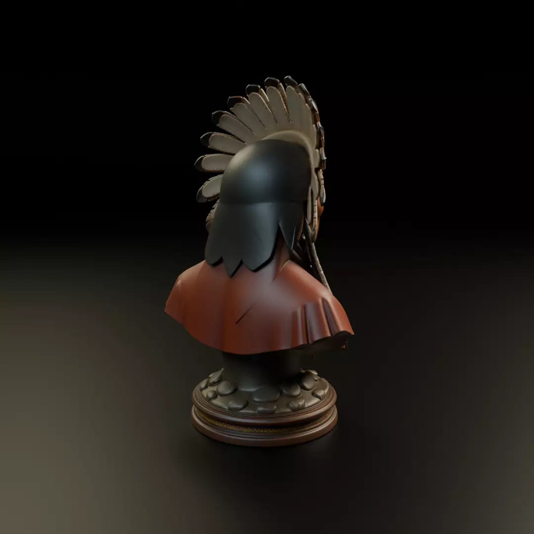 Native American Bust 3D print model_13