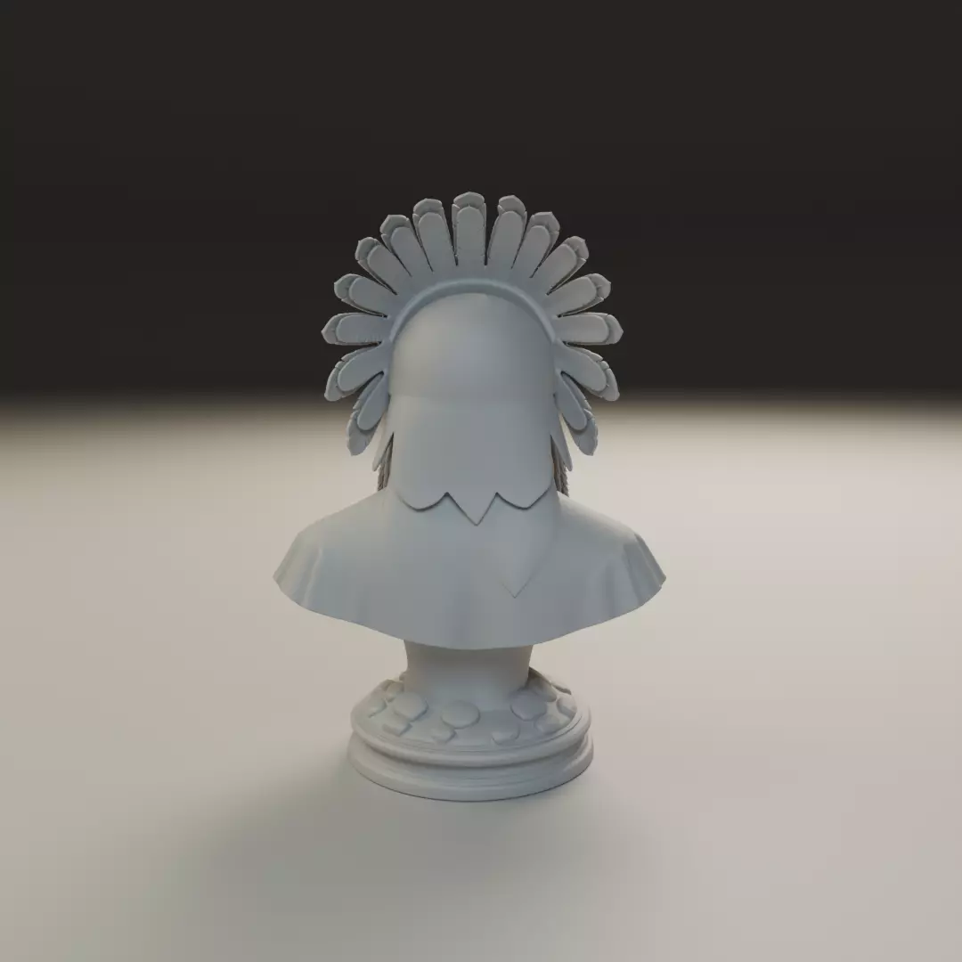 Native American Bust 3D print model_6