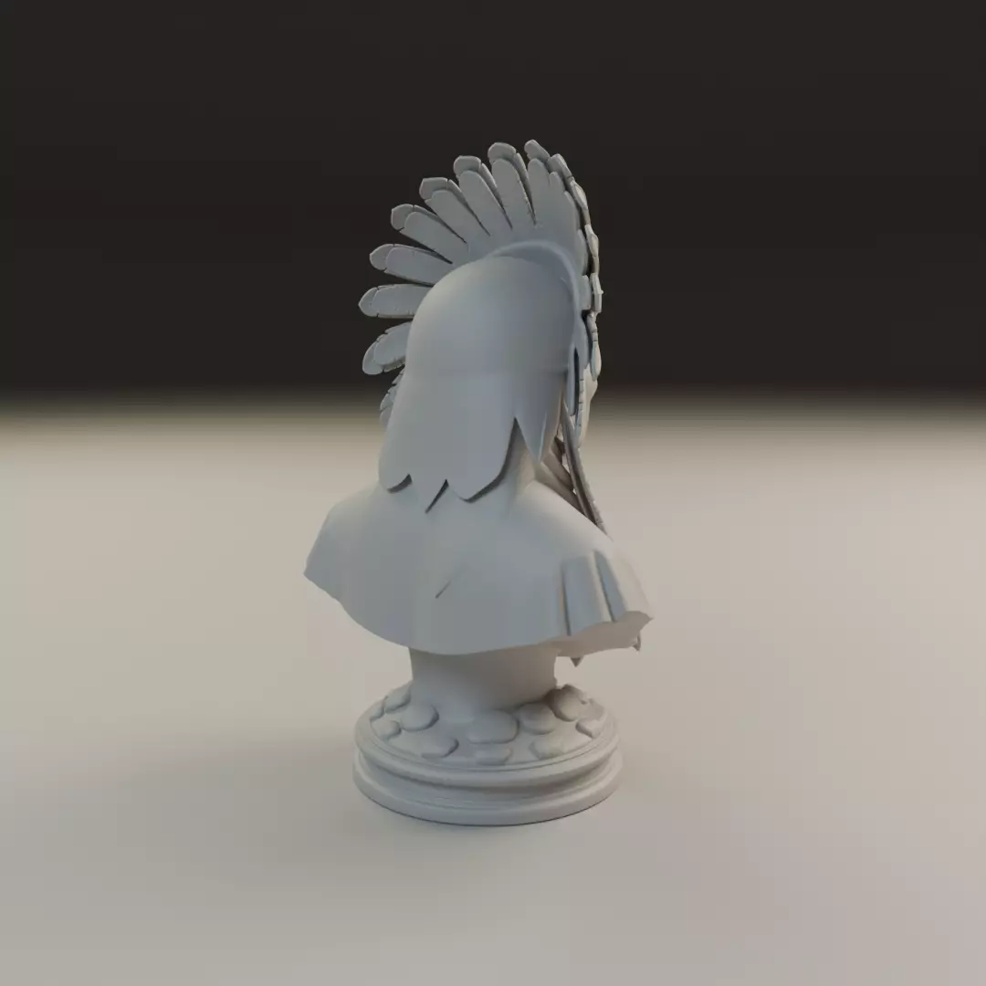 Native American Bust 3D print model_14