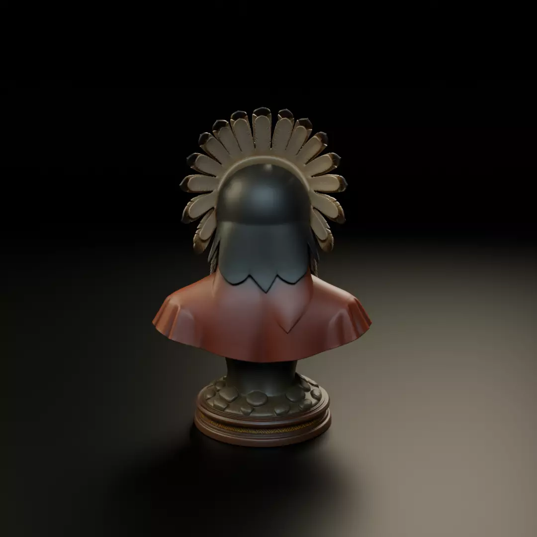 Native American Bust 3D print model_5